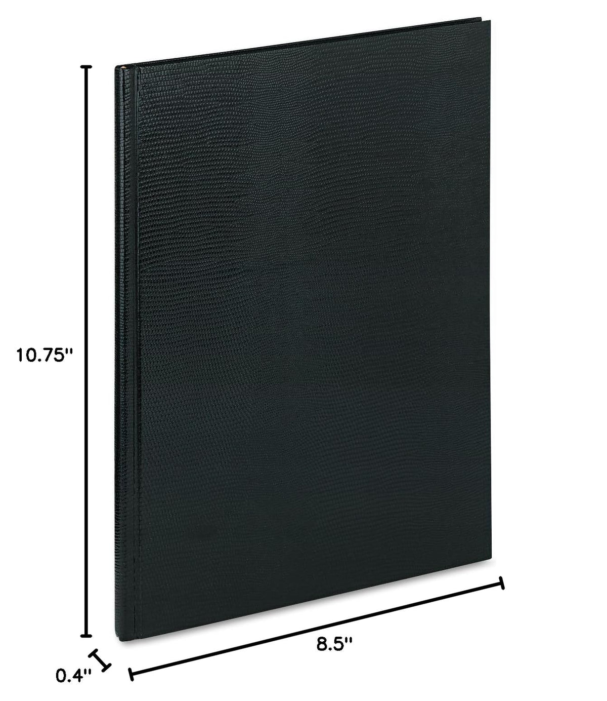 Blueline Executive Notebook with Ribbon Bookmark, 1-Subject, Medium/College Rule, Black Cover, (75)