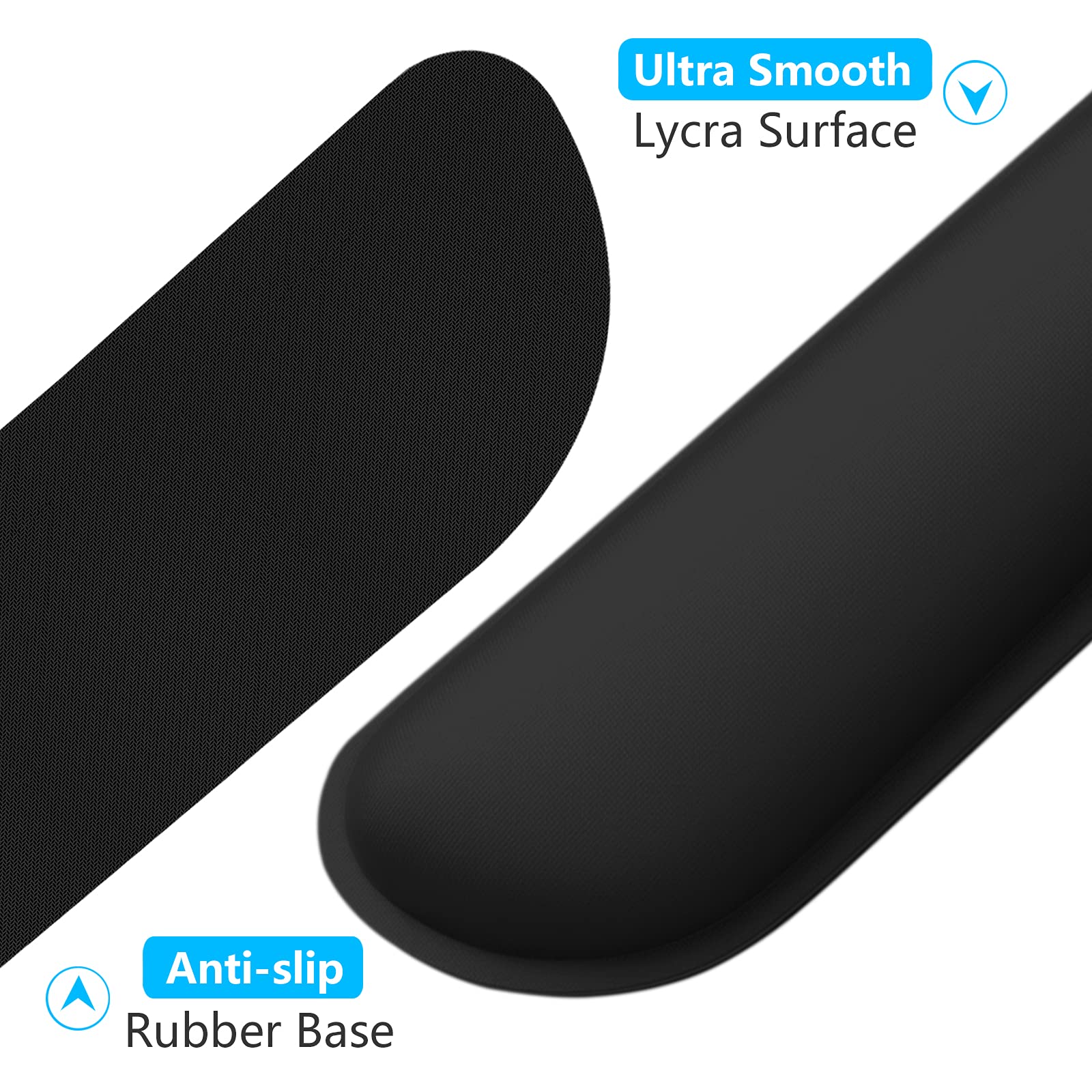 Dapesuom Enlarge Keyboard Wrist Rest, Memory Foam Wrist Cushion for Desk Mats Support, Cute Typing