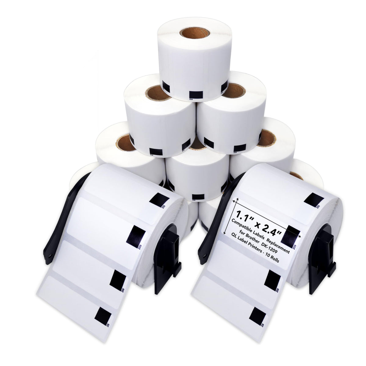 Replacement for Brother DK-1209, 1.1x2.4 Inches Thermal Barcode Labels