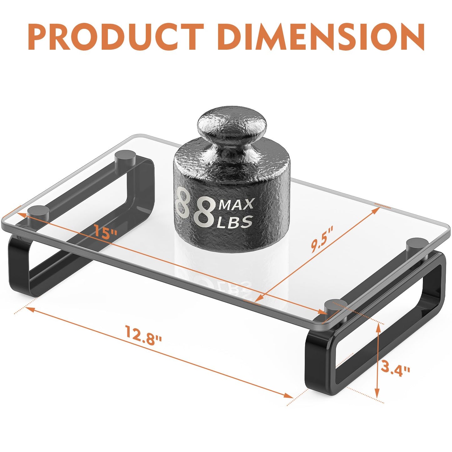 Hemudu Computer Monitor Stand Riser Multi Media Desktop Stand for Flat Screen LCD LED TV