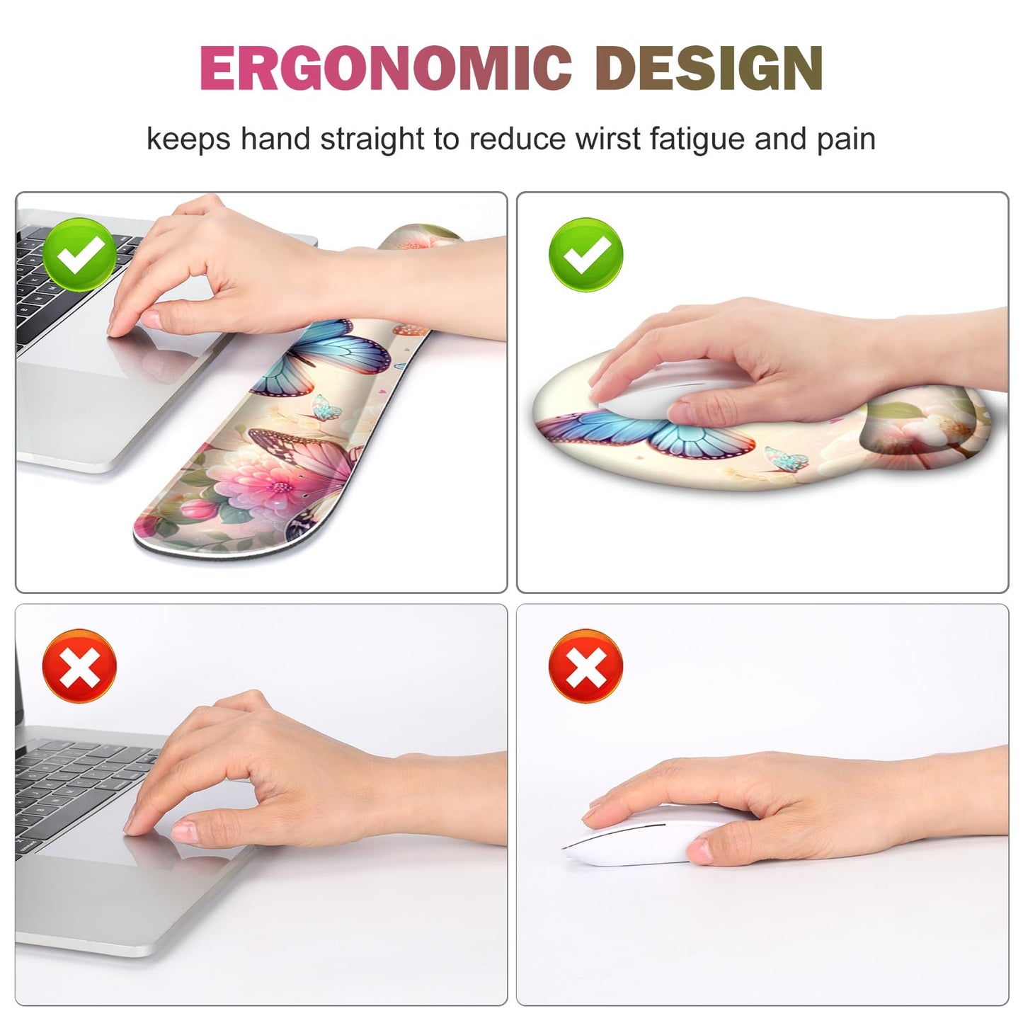 Gaming Mouse Pad, Large Desk Mat, 4in1 XXL Mousepad Cute Desk Pad Protector