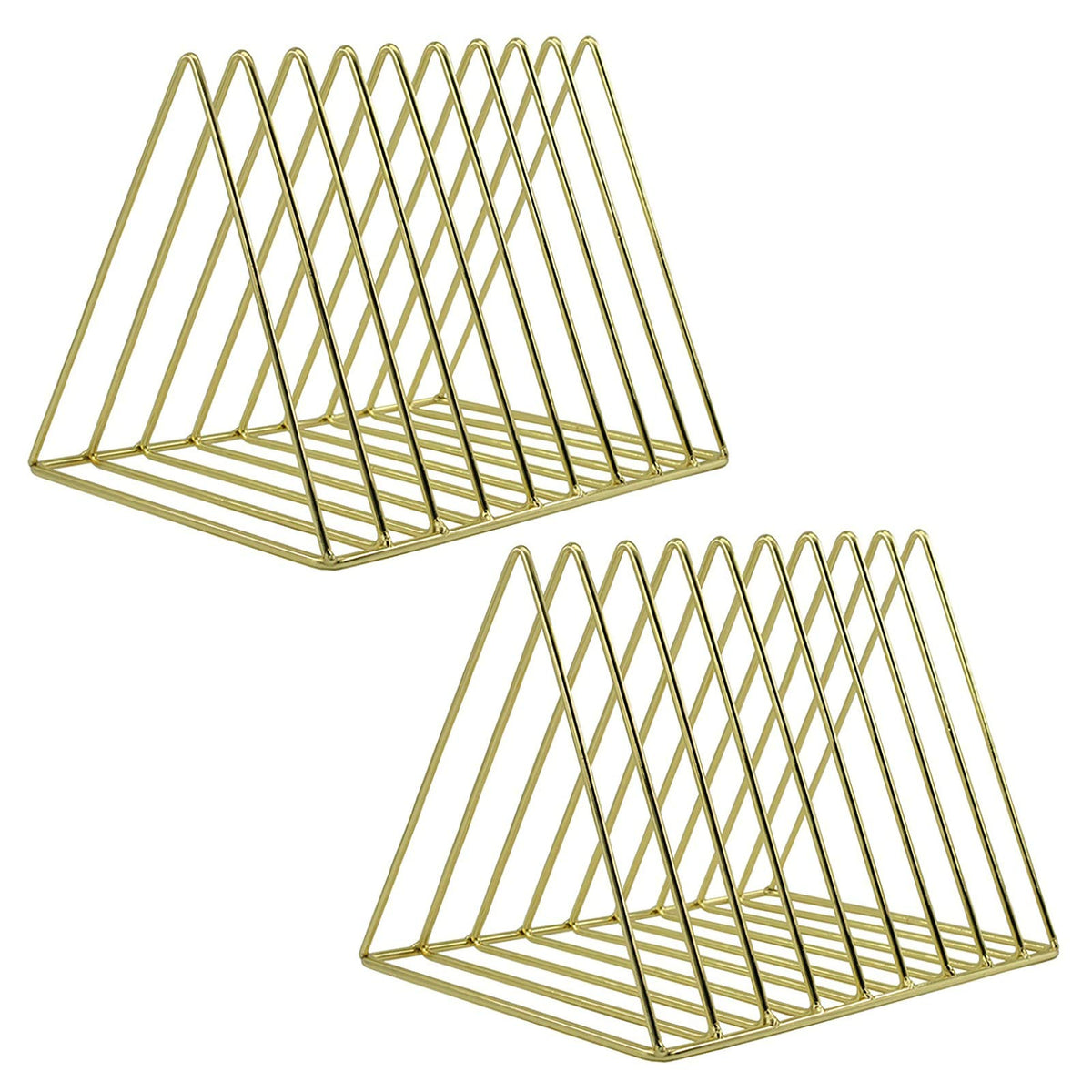 EASEPRES 9 Slot Magazine Rack Book Record Holder, Desktop Iron Storage Rack Bookshelf Multifunction