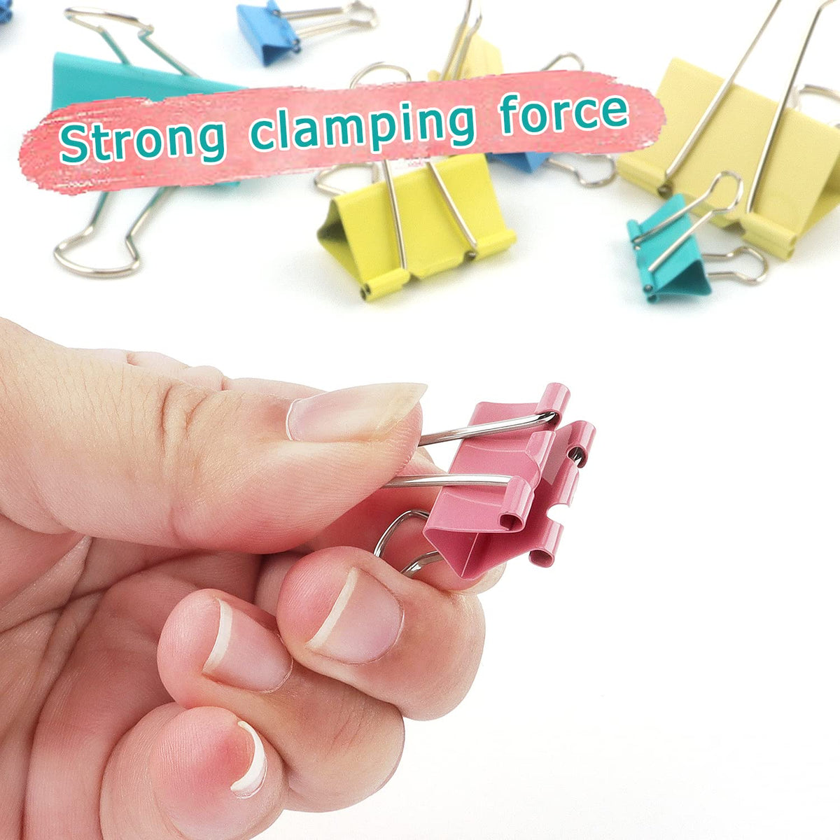ZZTX 40 Pack Small Binder Clips 0.75 Inches Assorted Colors