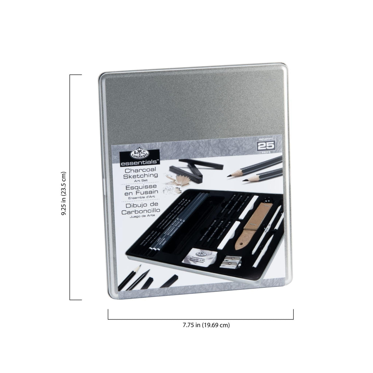 Essentials(TM) Medium Charcoal Art Set W/Tin