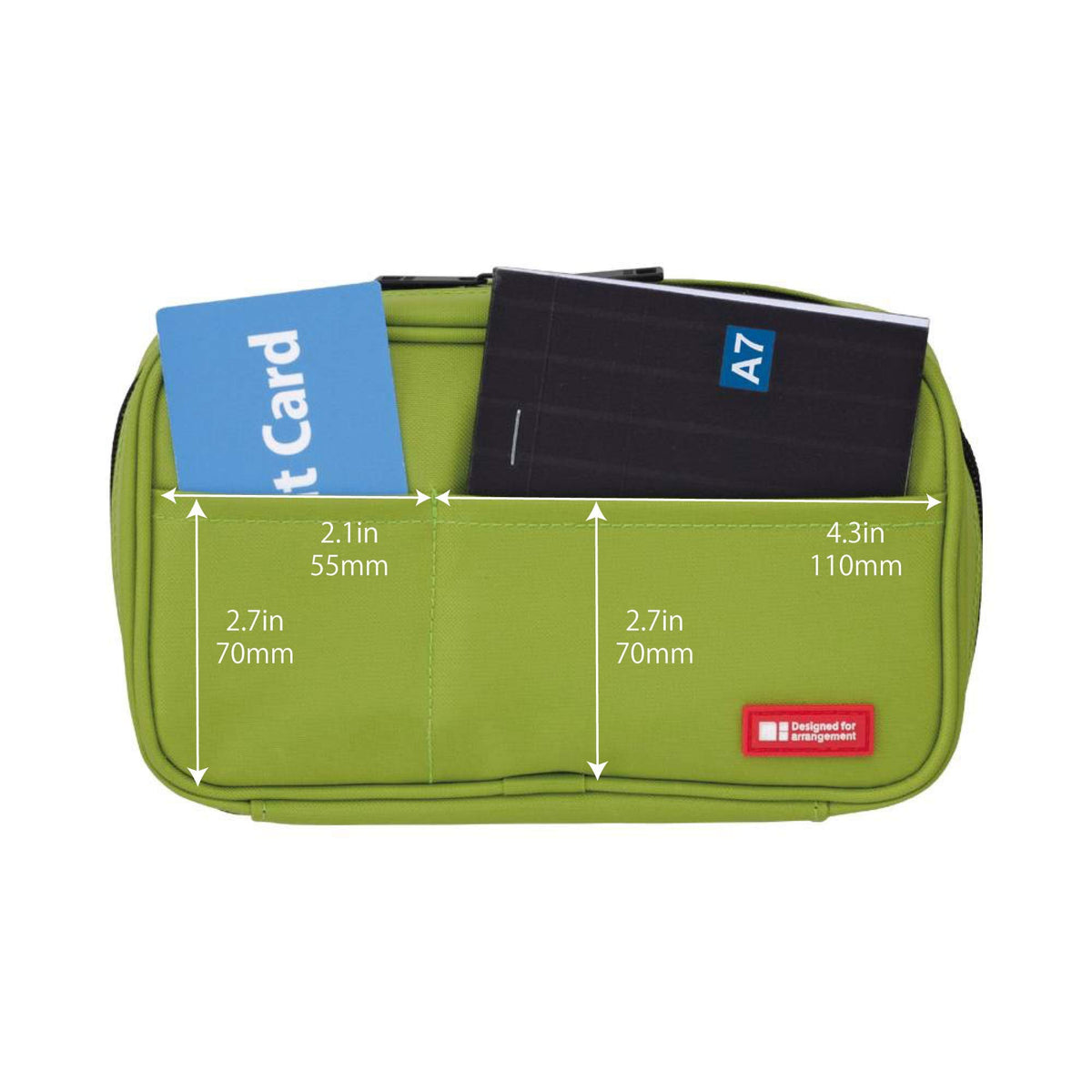 LIHIT LAB Large Capacity Triple Zipper Pencil Case For School Office College, Big Capacity 8