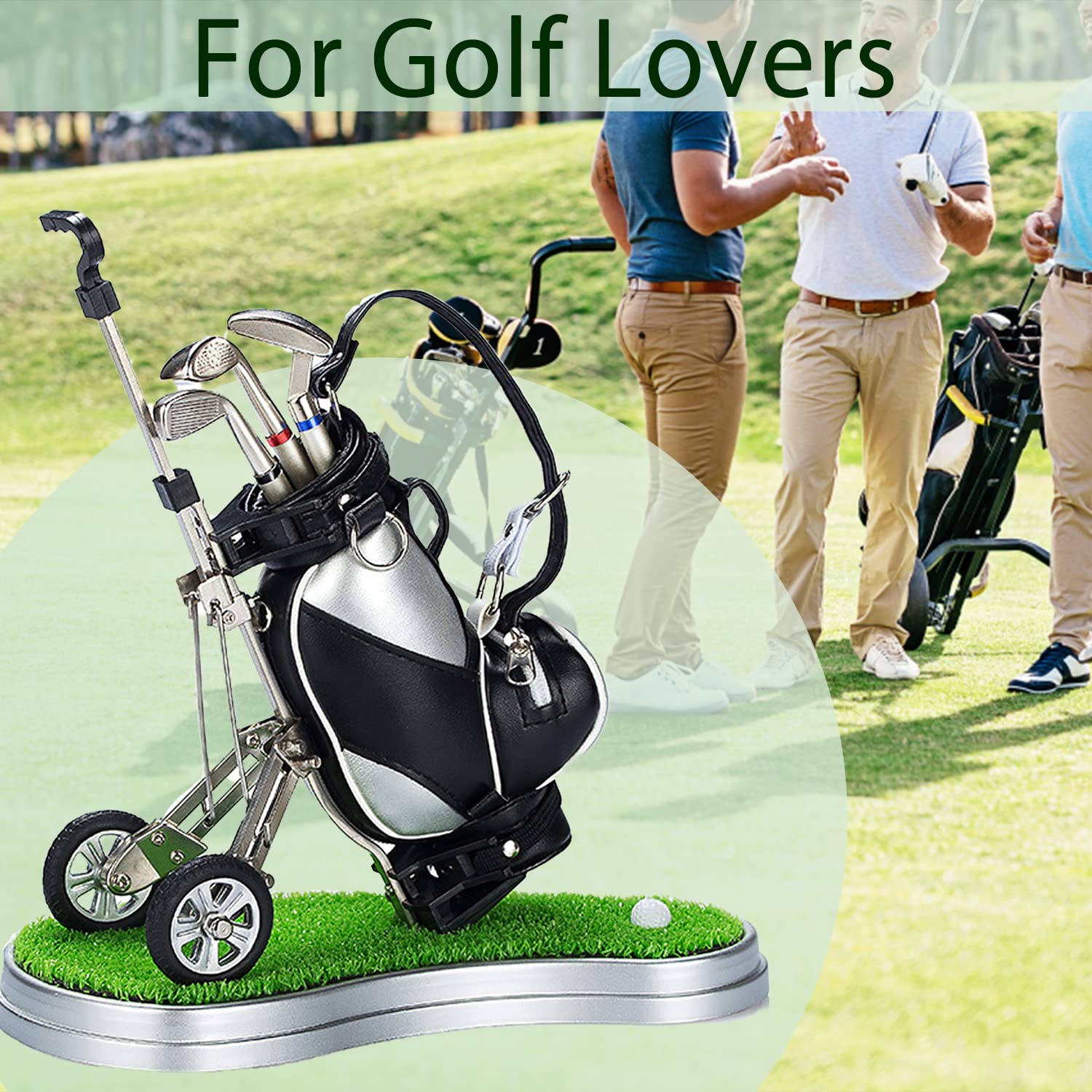 Gifts for Men, Golf Pen Holder Desk Accessories for Men Women Golfers, Birthday Graduation Gifts