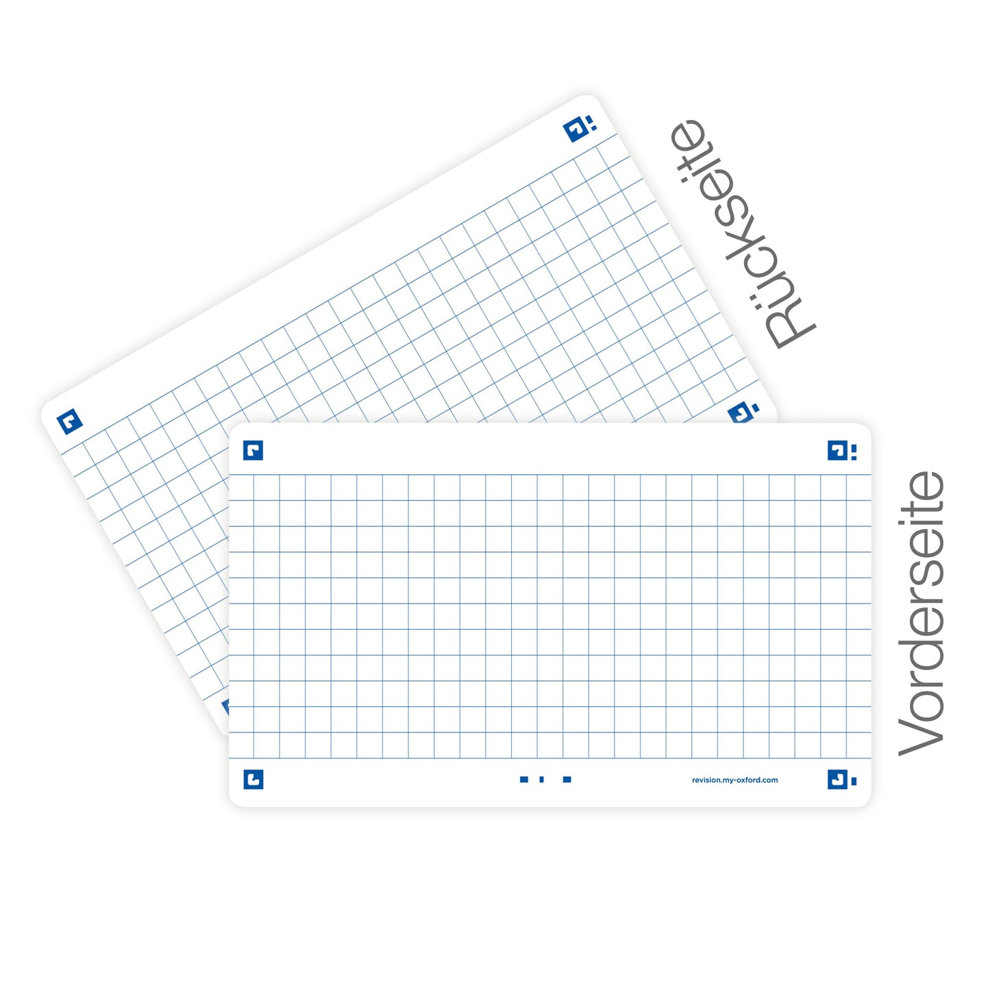 Oxford Flash 2.0 Pack of 80 Flash Cards Size 7, 5 x 12.5 cm Small Squares Double-Sided – White