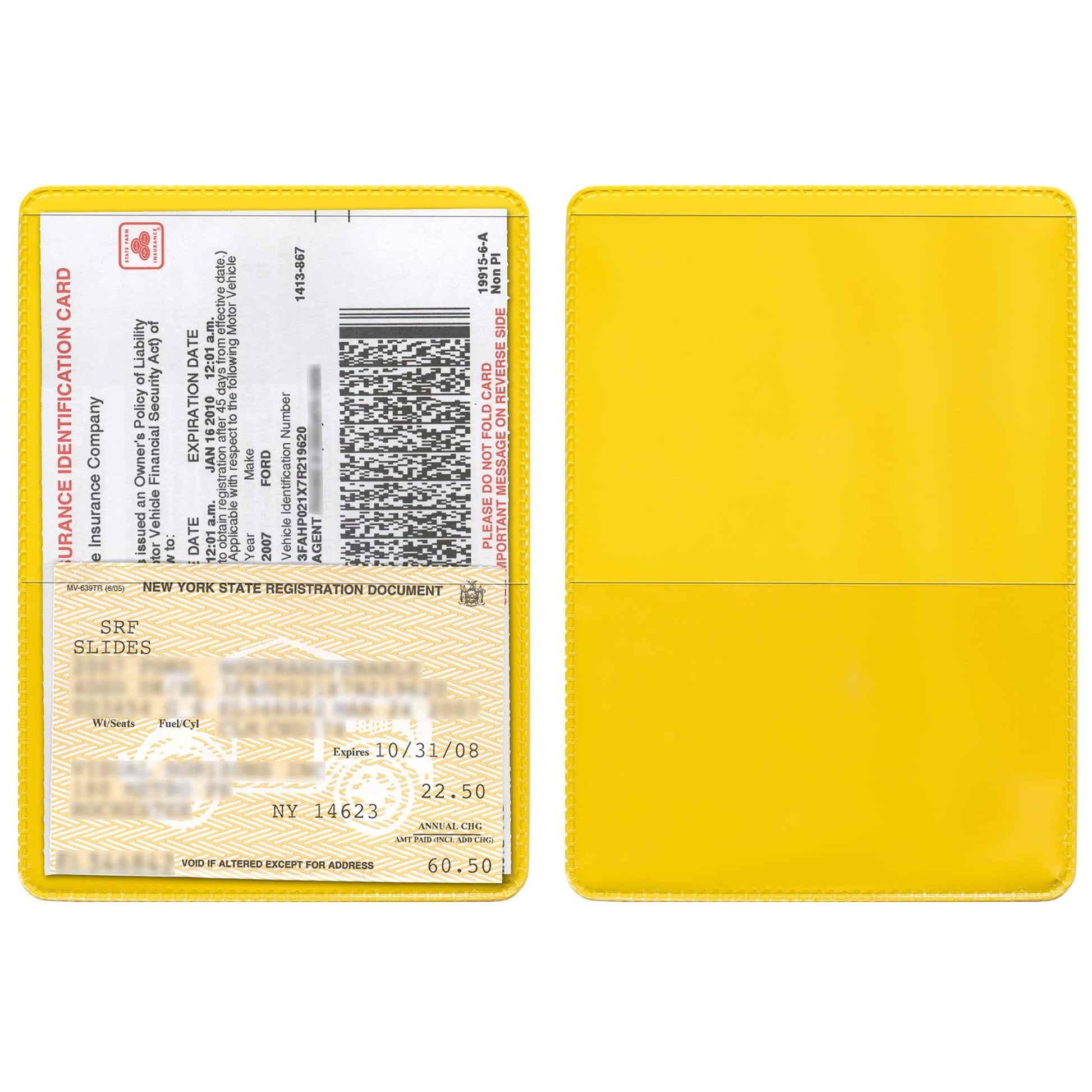 StoreSMART® - Yellow-Back Auto Insurance & ID Card Holders - 20 Pack - RFS20-Y20
