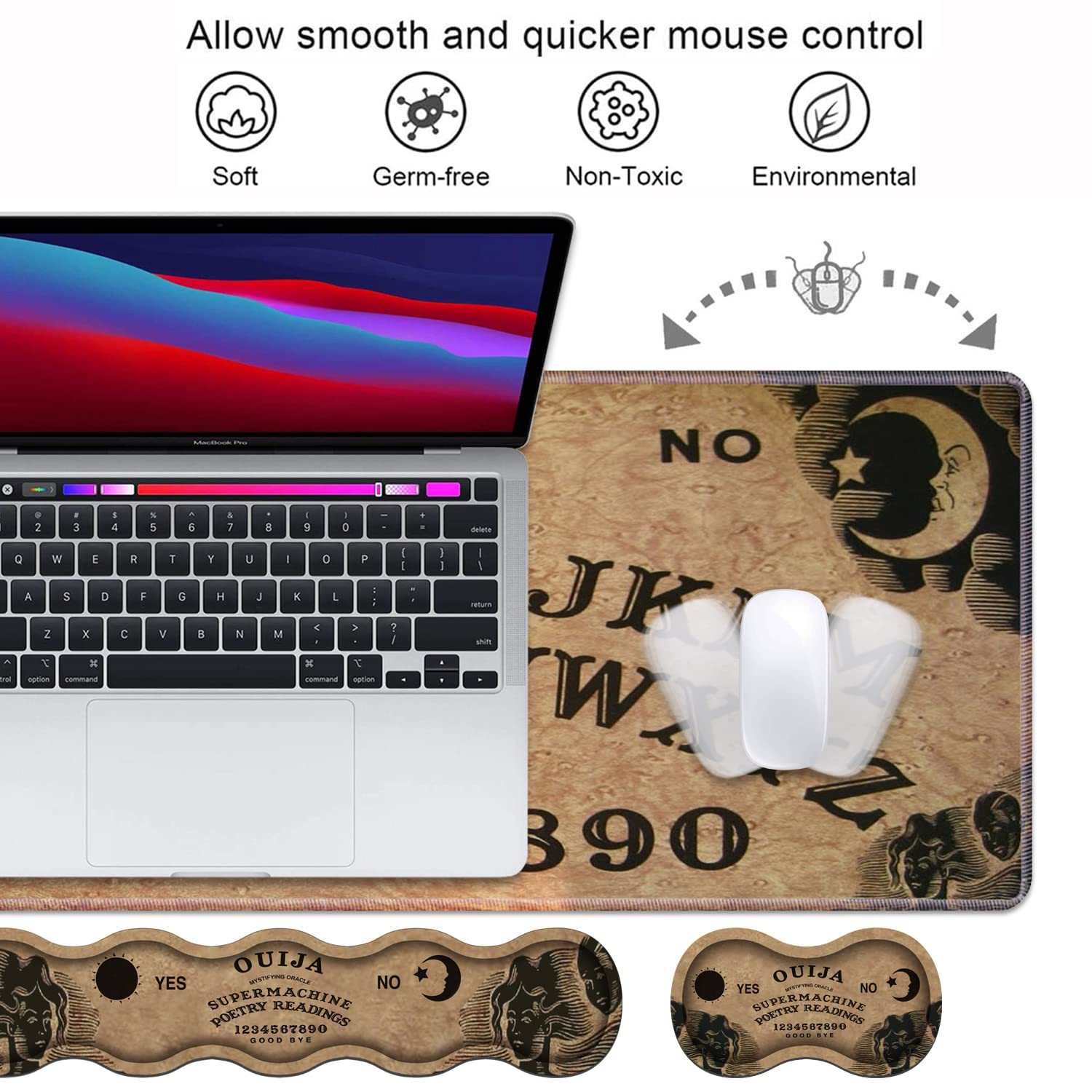 Ergonomic Keyboard Wrist Rest & Mouse Pad Wrist Rest Set, Large XXL Gaming Mousepad 31.5"x 11.8"