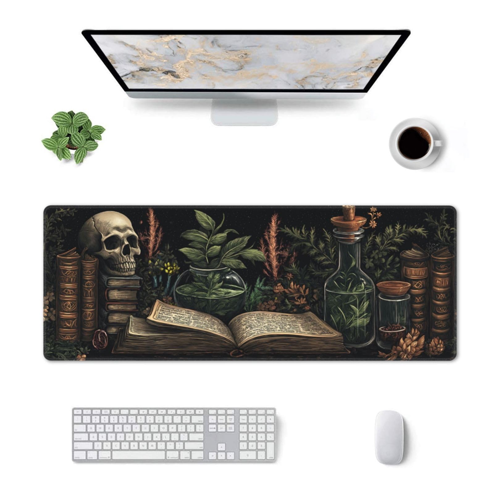 Dark Academia Mouse Pad XL Large Mousepad Non Slip Rubber Base Desk Mat for Laptop Computer Gaming