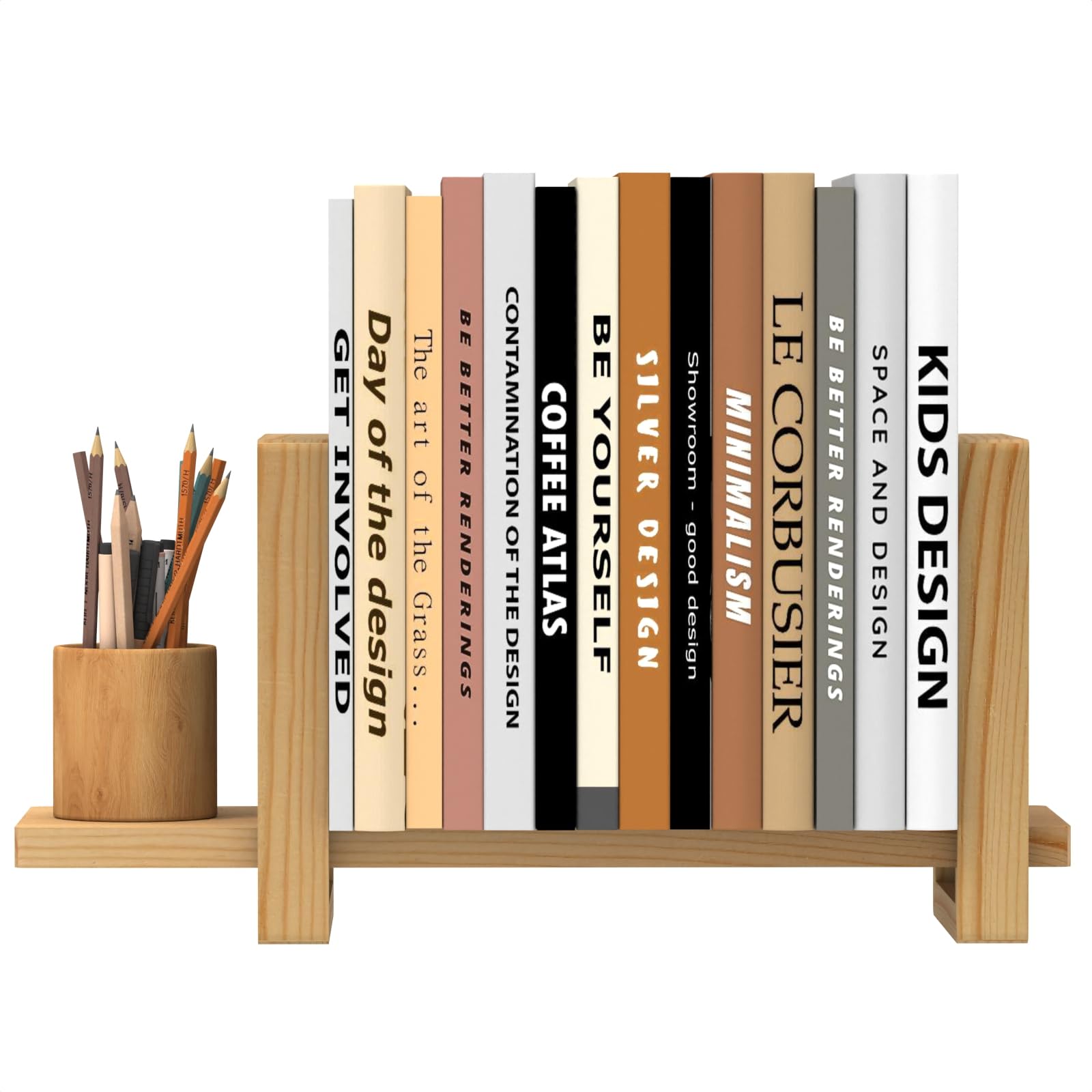 Adjustable Table Top Bookshelf Wooden Desktop Bookshelf Retro Mini Book Shelf Organizer Desk