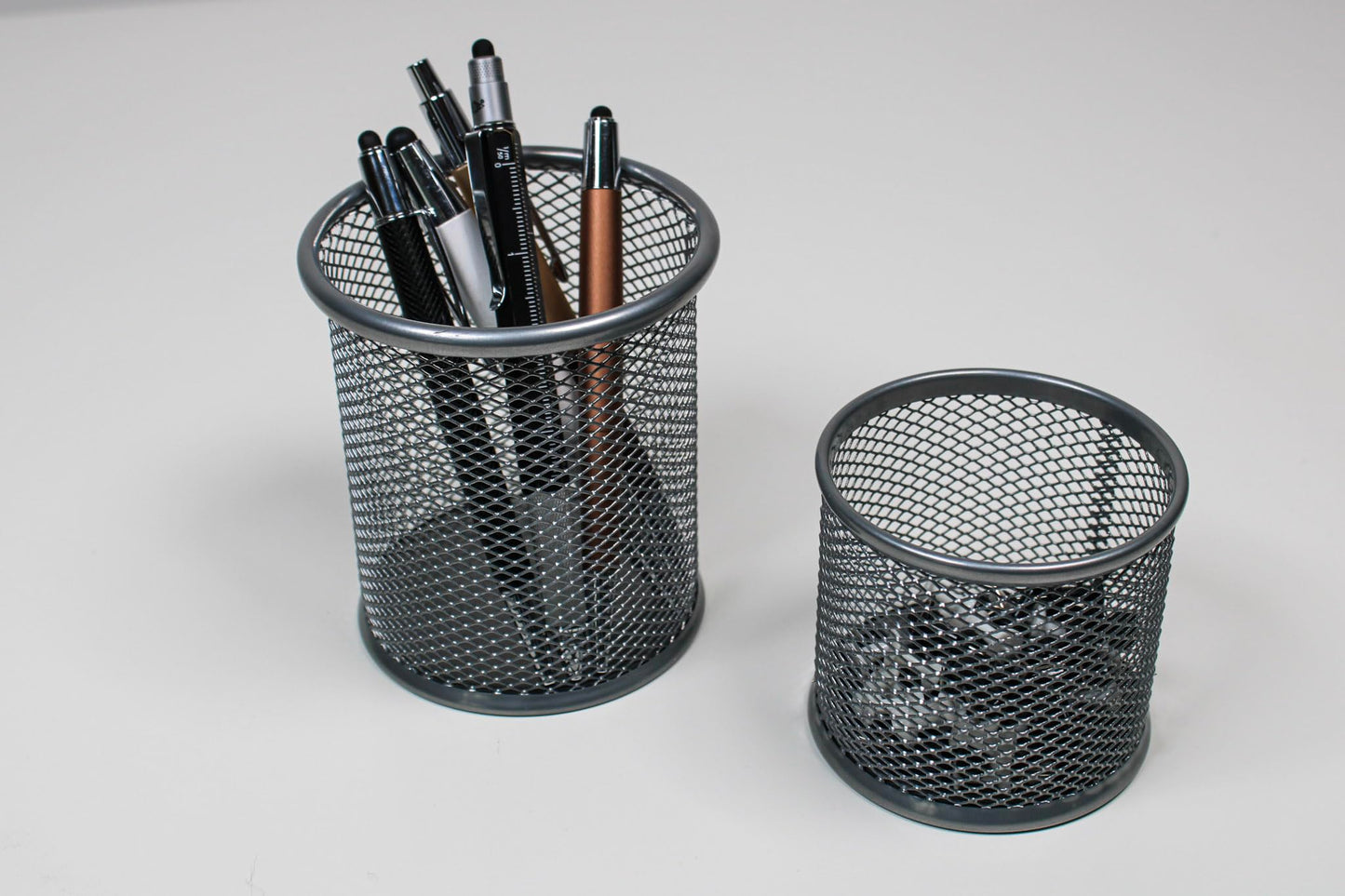 Wedo Office 065454 Pen Holder Set Wire Mesh Silver