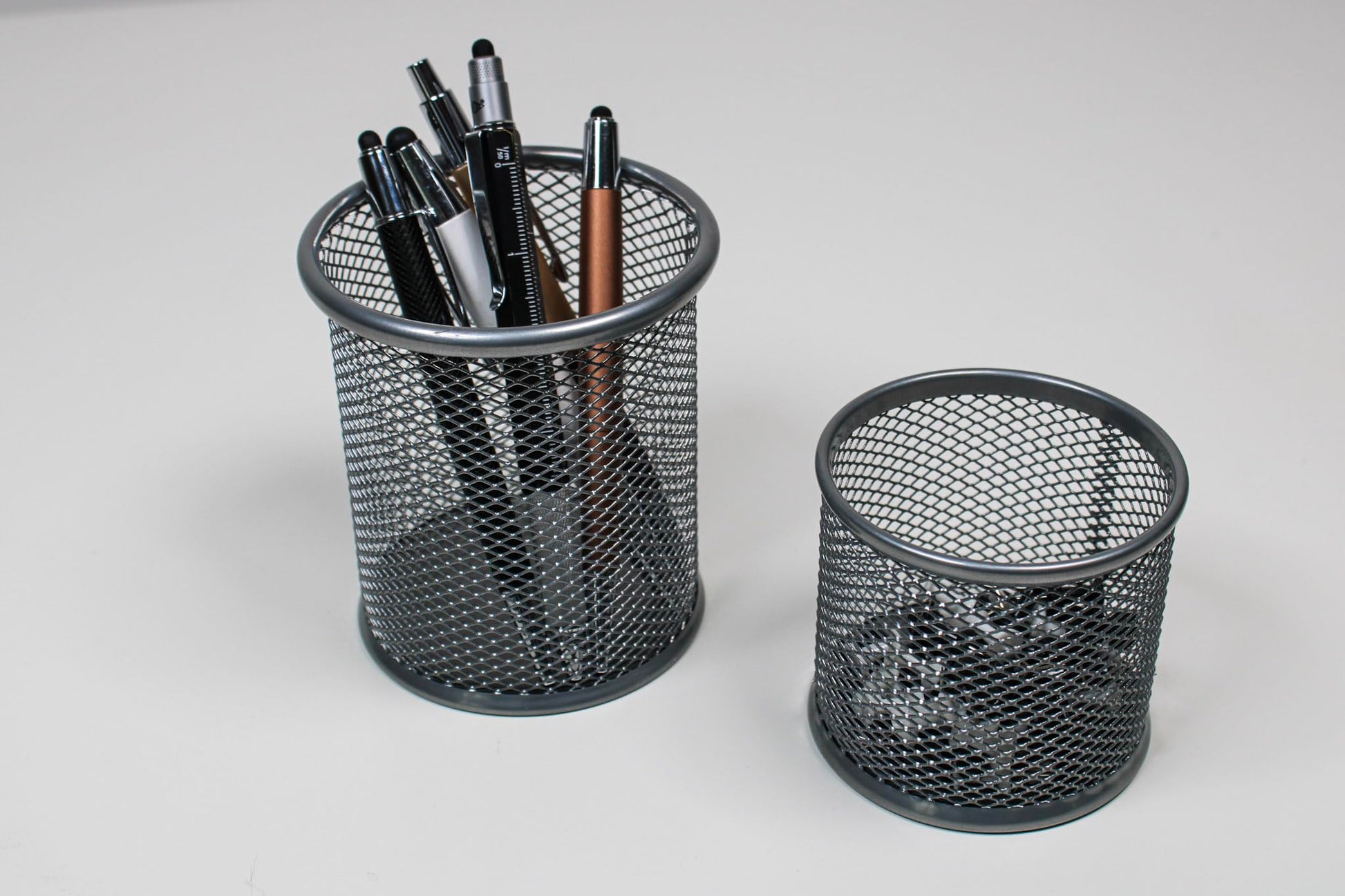 Wedo Office 065454 Pen Holder Set Wire Mesh Silver