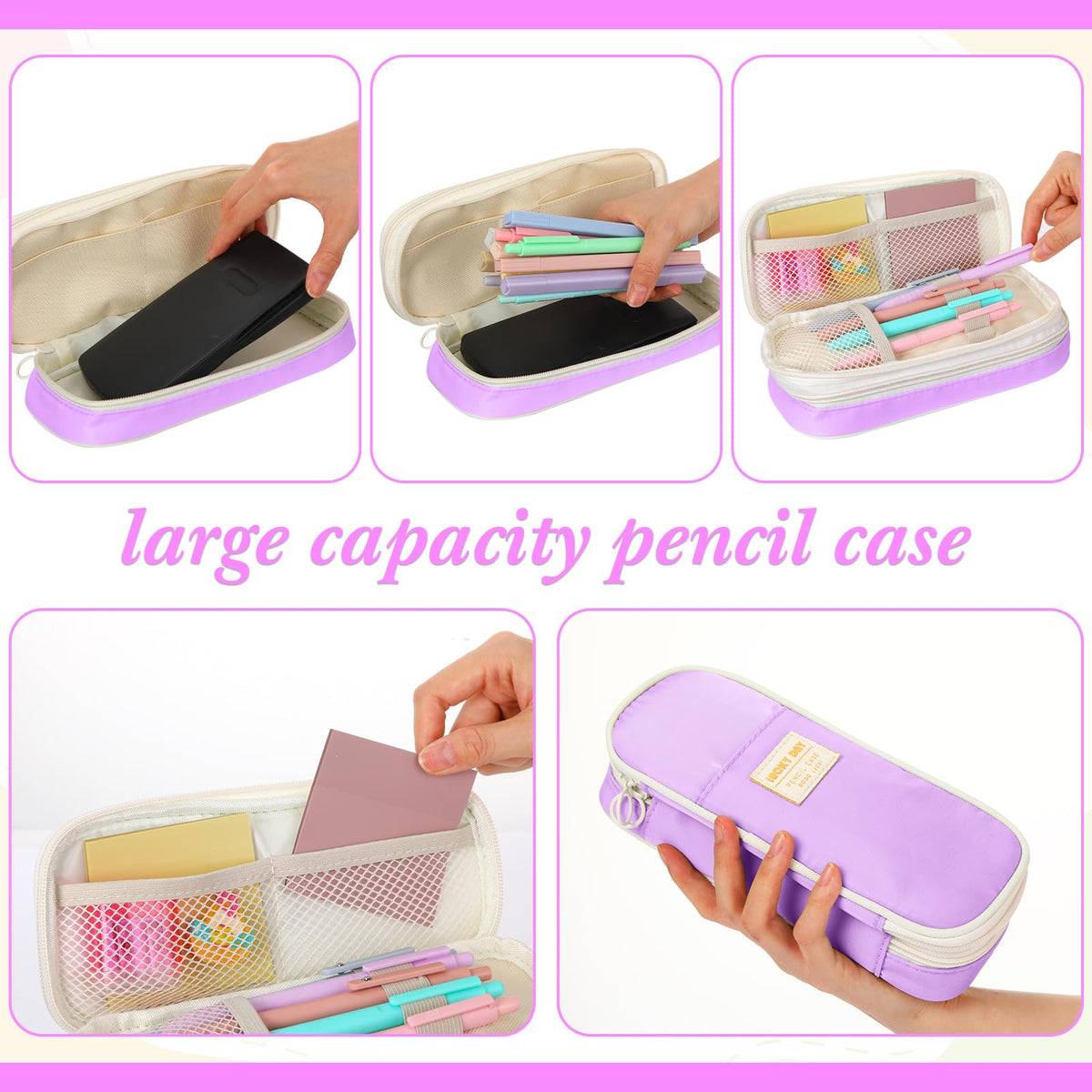 Lincia 30 Pcs Aesthetic School Supplies for Stationary Essentials, Purple
