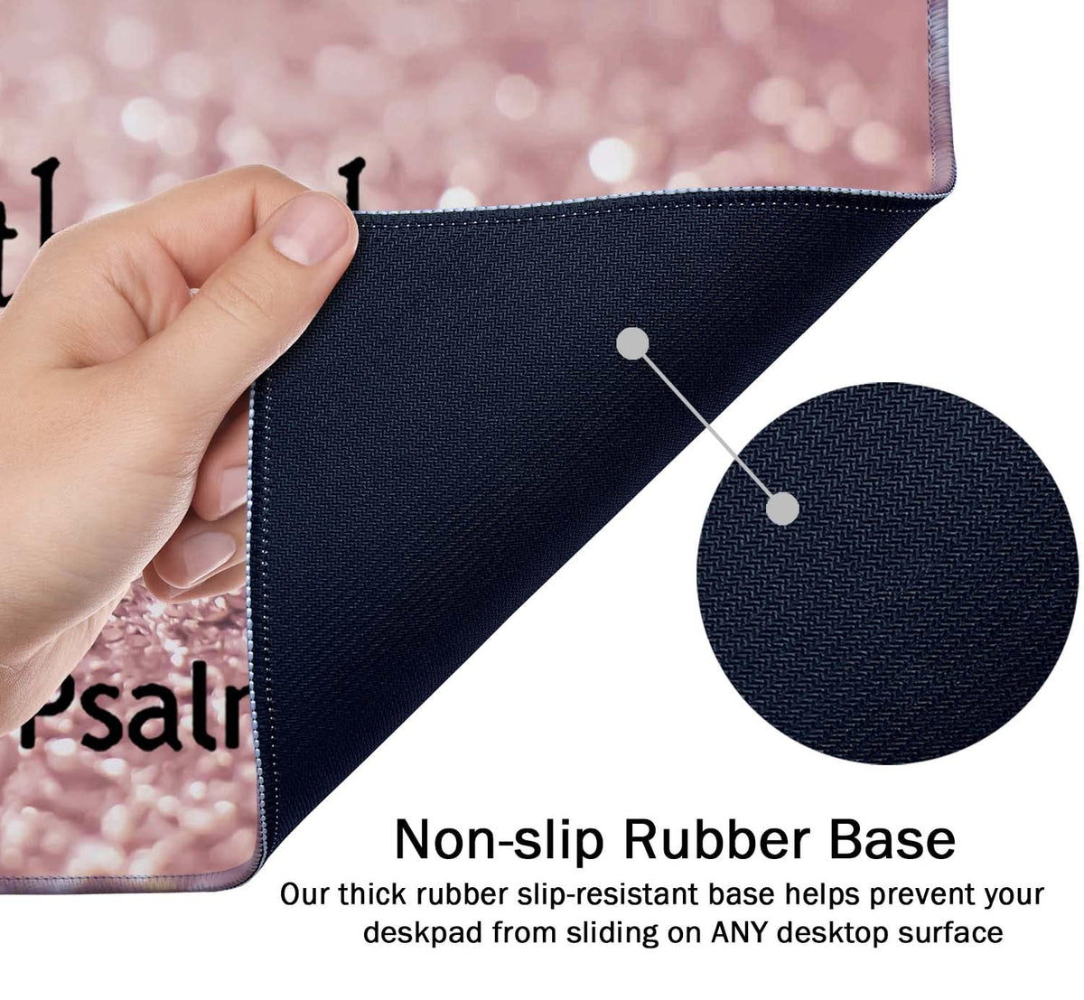 SSOIU Bible Verse Mouse Pad 35.5 X 15.7 Inch XXL Full Desk Mousepad Extended Large Non-Slip Rubber