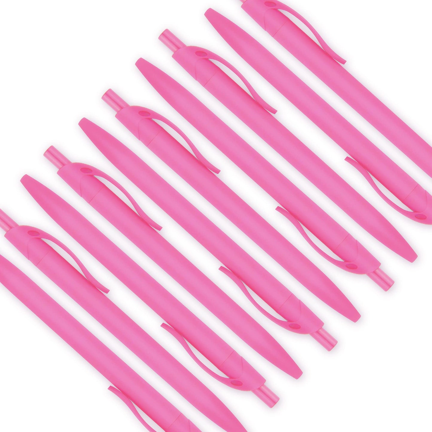deegtran Pens Bulk, 200 Pack No Bleed Pink Barrel Click, Wholesale Retractable Ballpoint Pens, Pens