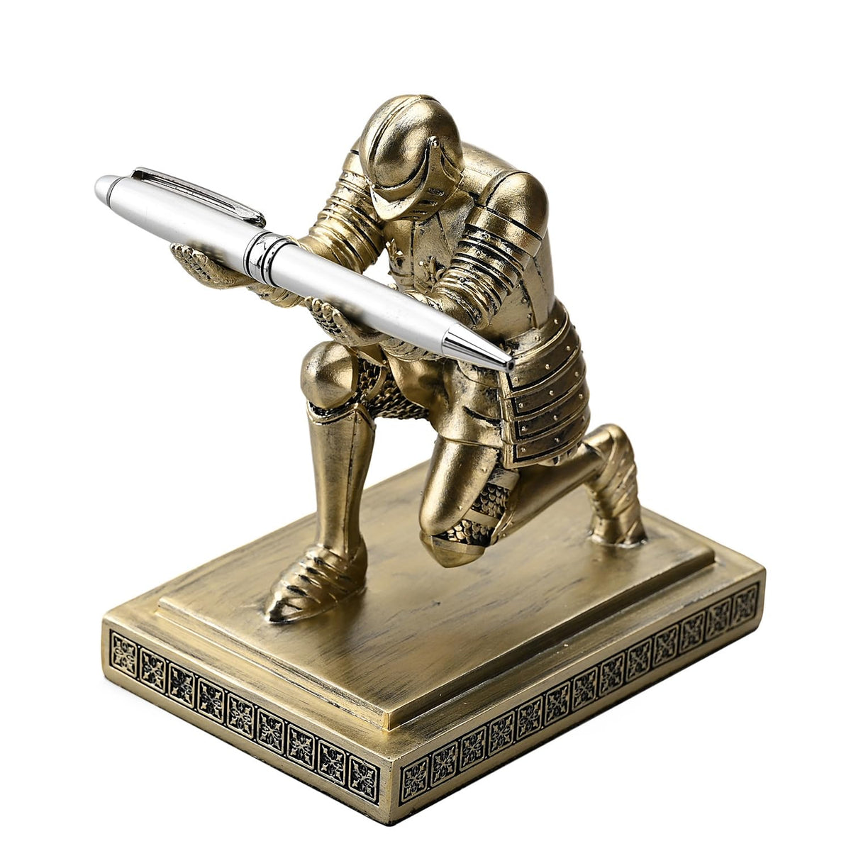 Amoysanli Knight Pen Holder Desk Organizers and Accessories as Gift Copper