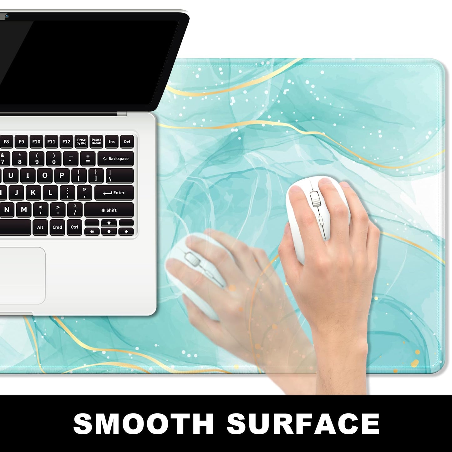 BOSOBO Large Mouse Pad - XXL XL Extended Gaming Desk Mat for Office & Home, Long Keyboard Cover