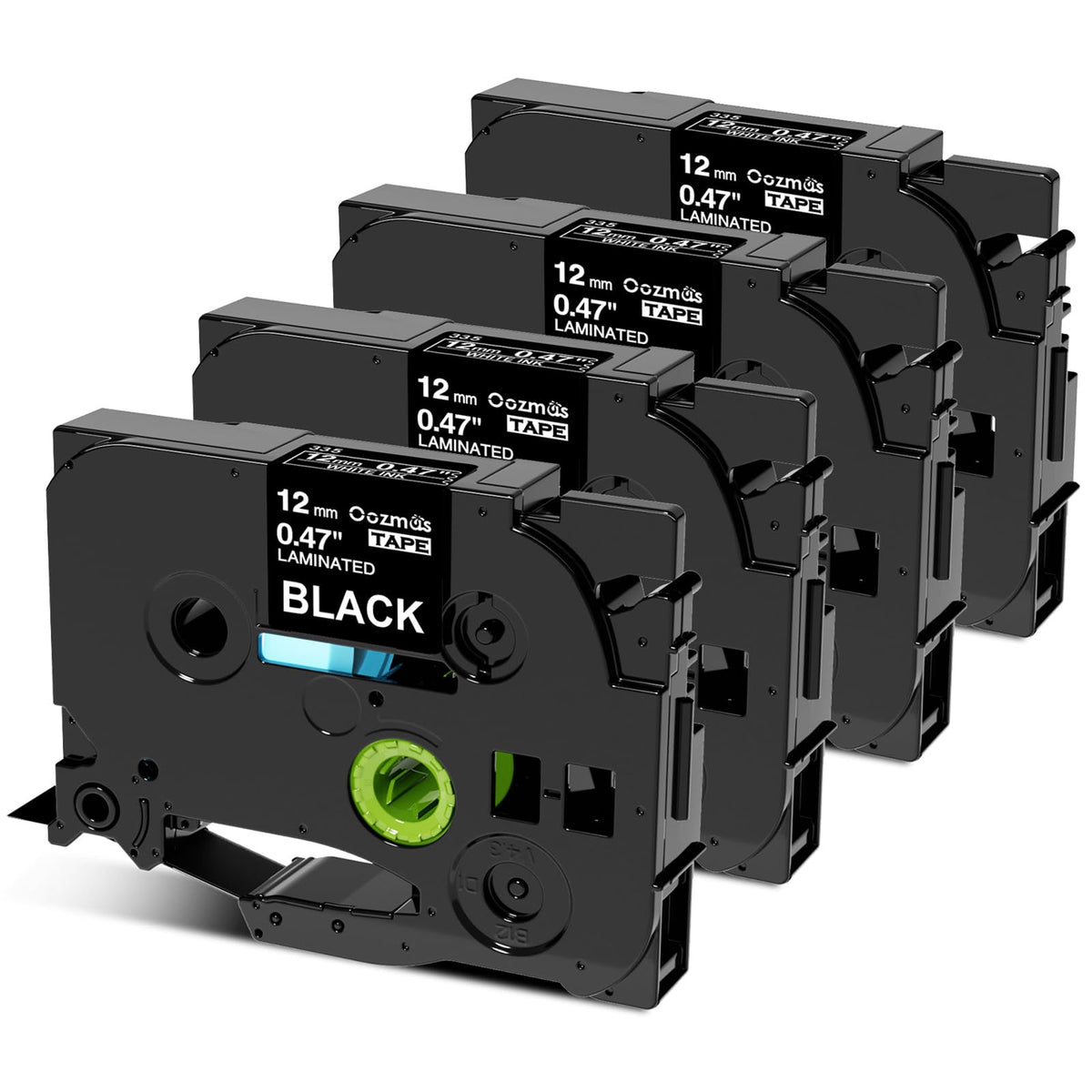 Oozmas TZe-335 Black Label Tape Compatible with Brother Label Maker Tape