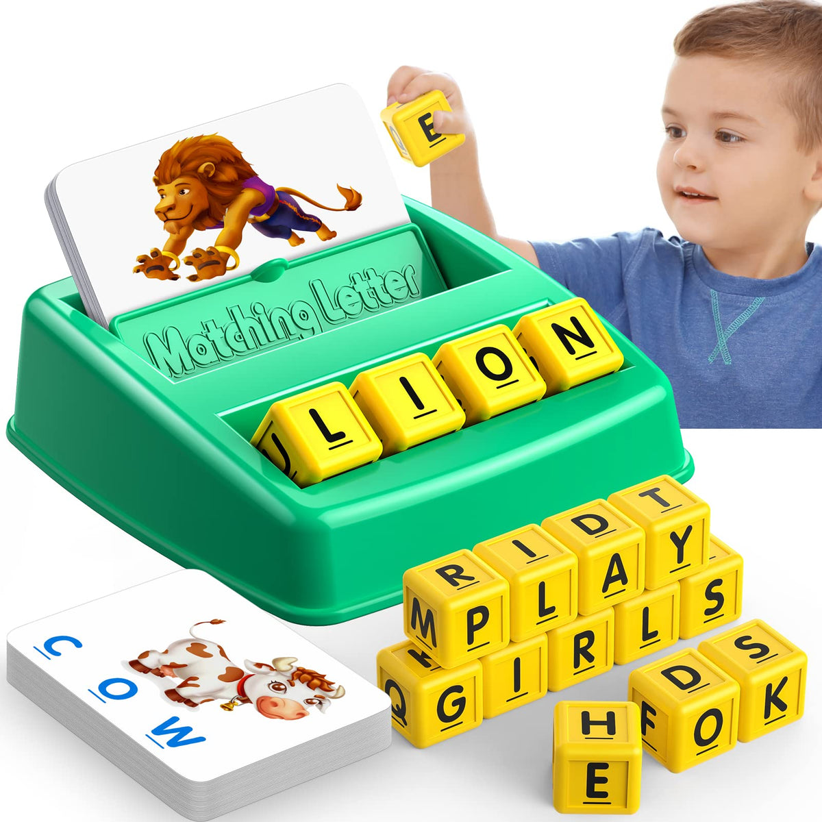 Toys for 3-8 Year Olds Boys Girls, Matching Letter Game Educational Games for Kids Ages 3-8 Easter