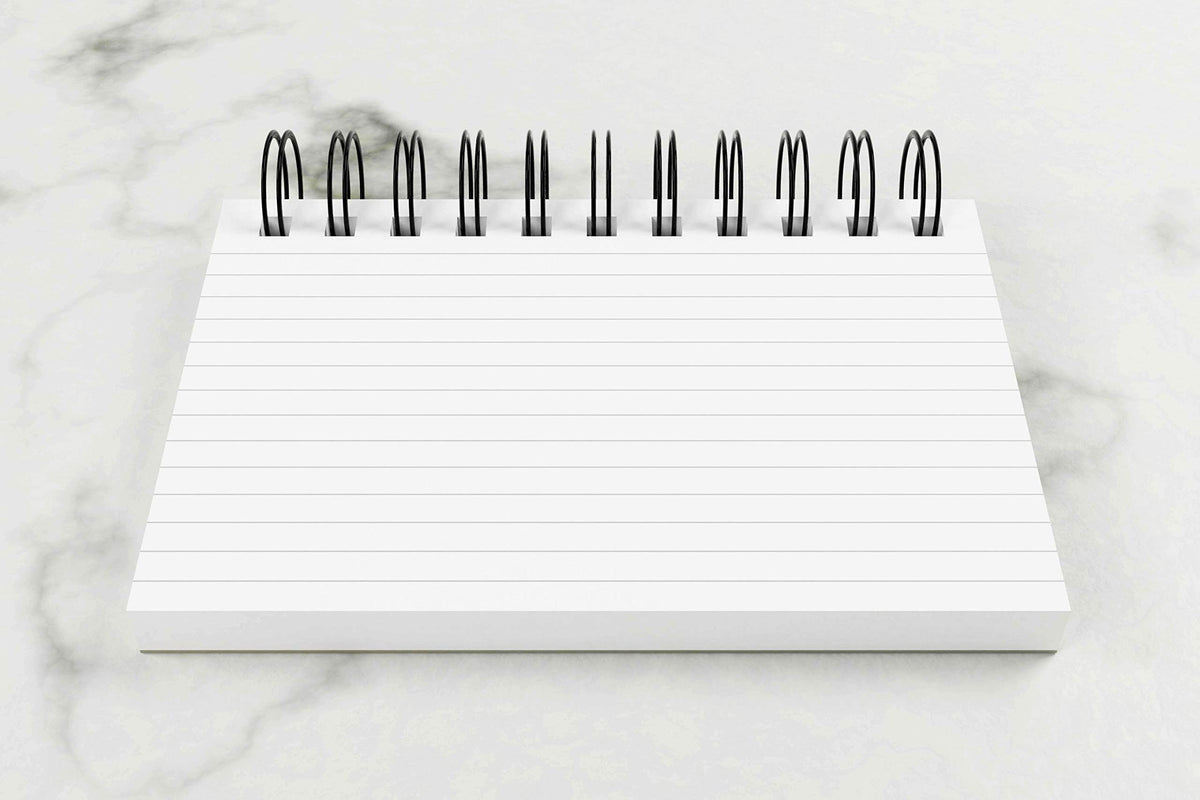 Silvine Revision Card Wirebound Pad of 50 Sheets - White