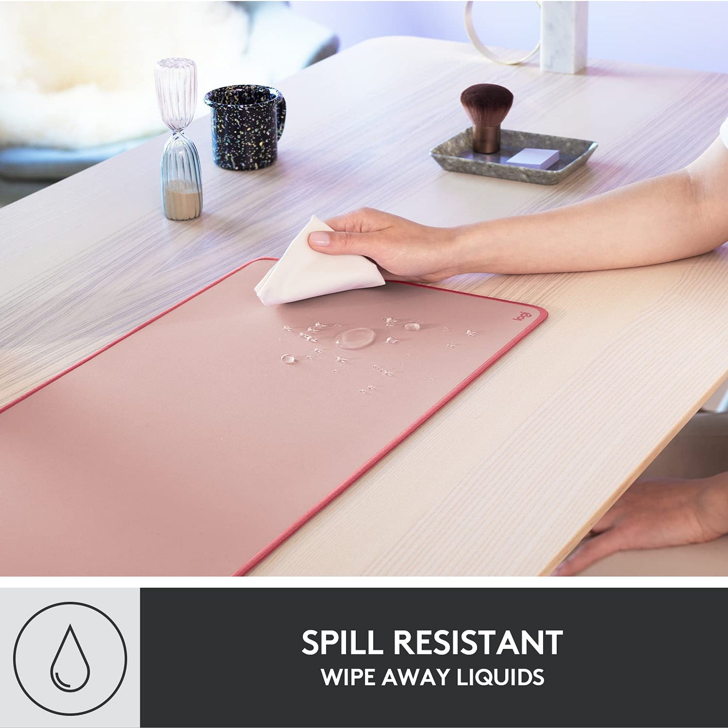 Logitech Studio Series Desk Mat Large 28x12 Inches - Darker Rose