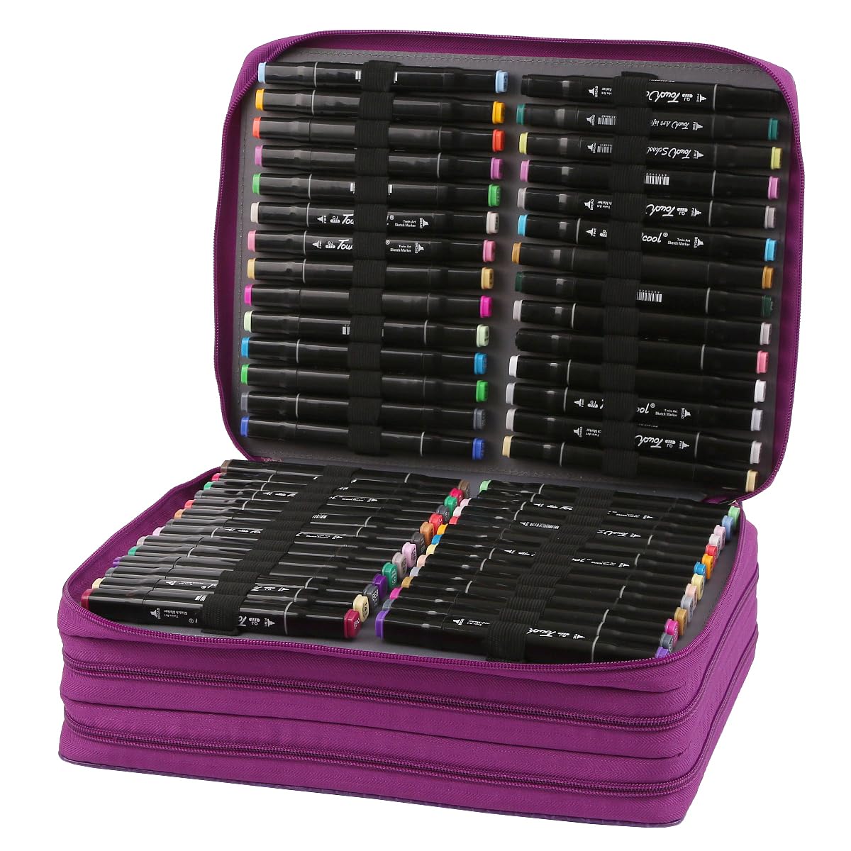 Lbxgap Marker Pen Organizer Case 168 Slots w/Handle & Shoulder Strap