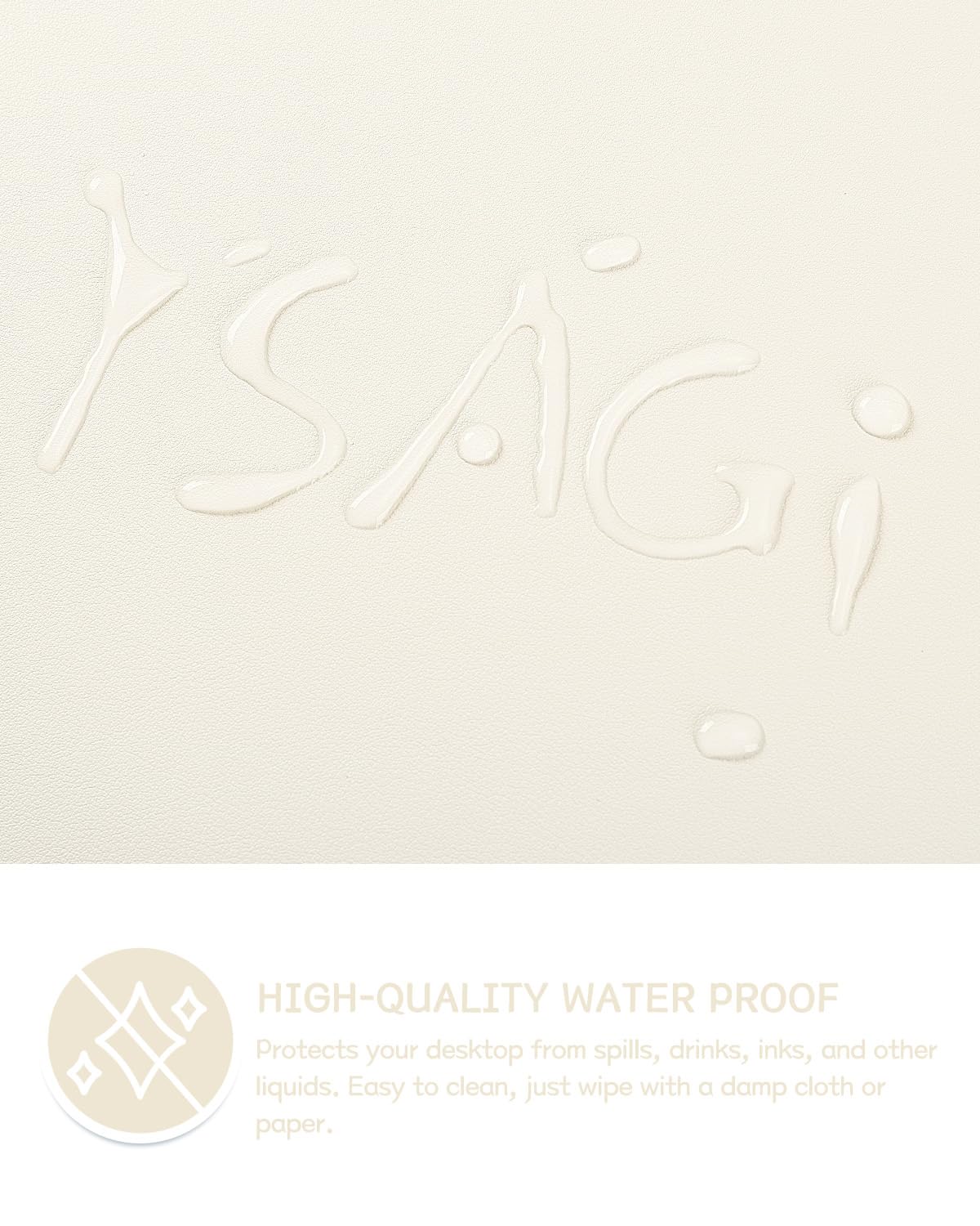 YSAGi Non-Slip Leather Desk Pad, Desk Matt for Desktop, Waterproof Laptop Computer Keyboard Mat