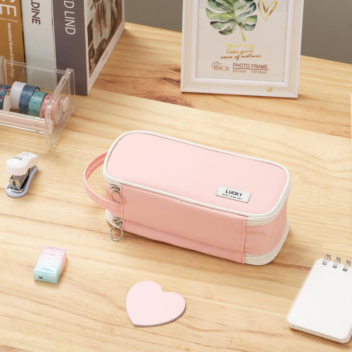 Dugio Large Pencil Case Zipper Pencil Pouch for Girls Adults Kids Aesthetic Pencils Bag Organizer