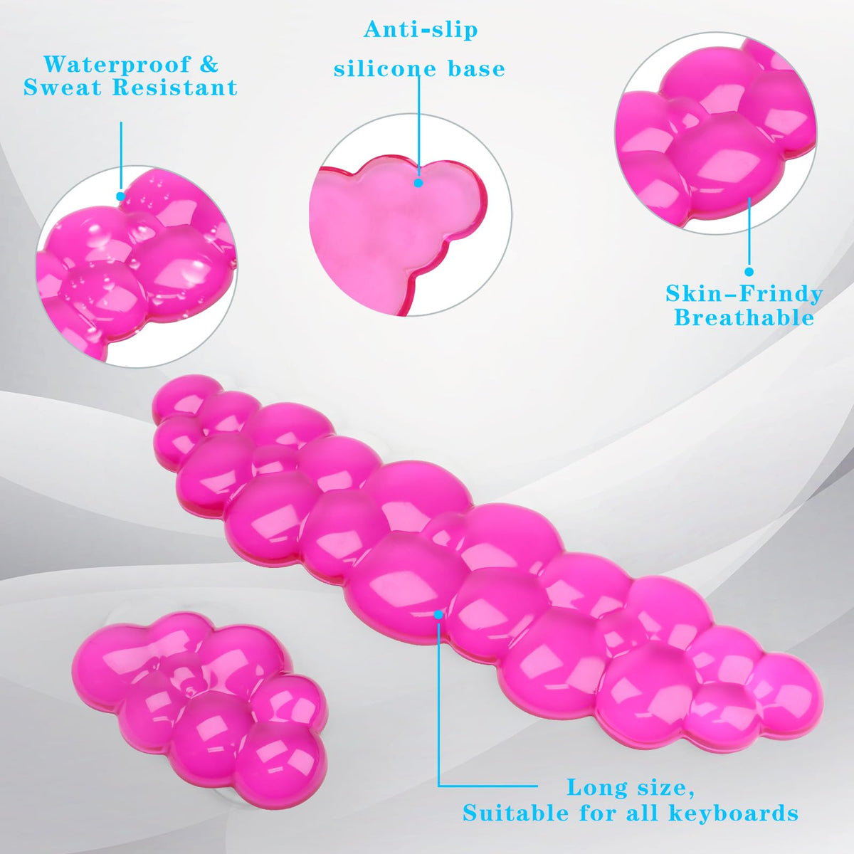 Gel Cloud Keyboard and Mouse Wrist Rest, Cute Wrist Support and Arm Support Keyboard Rest for