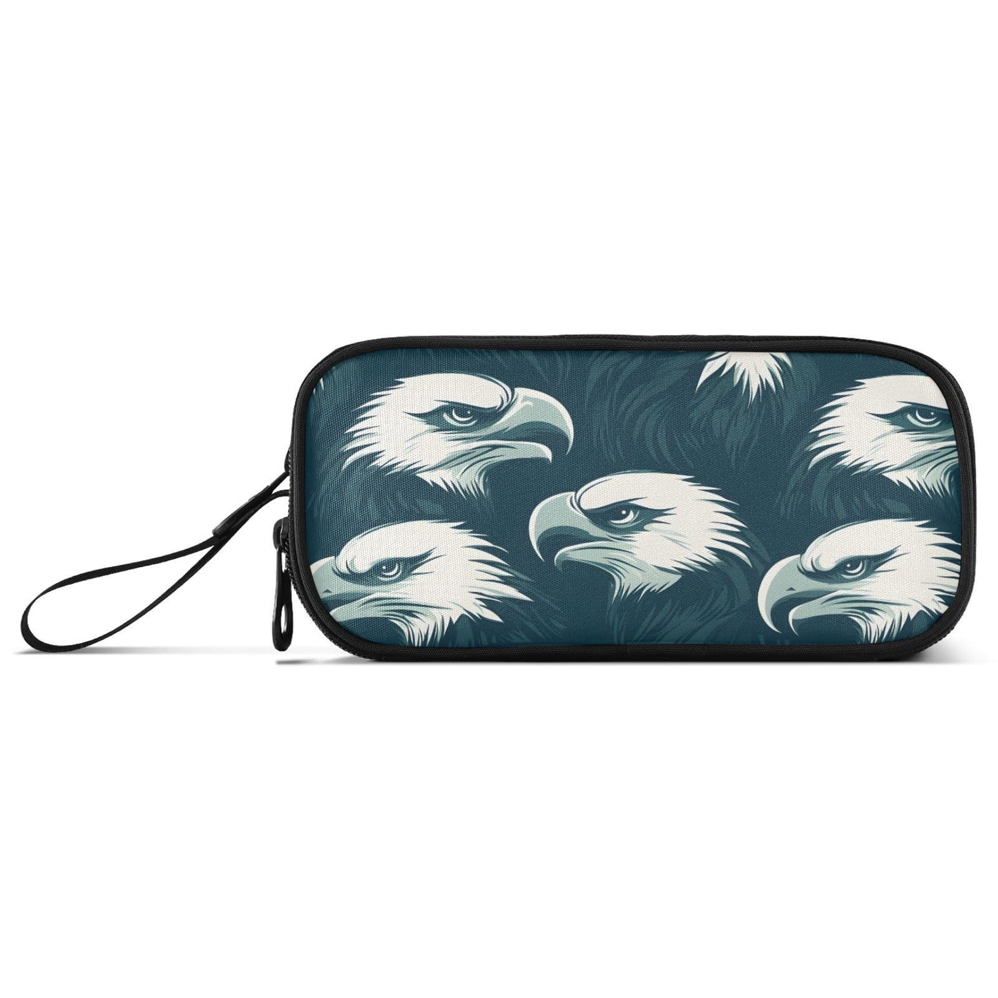 BOENLE Eagles Head Pencil Case Box Boys Girls Large Pencil Pouch Zipper Compartments Big Capacity