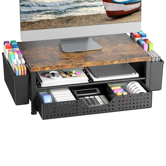 Gugsey Monitor Riser, Laptop Stand for Desk, Office Desk Organizer and Accessories, Computer