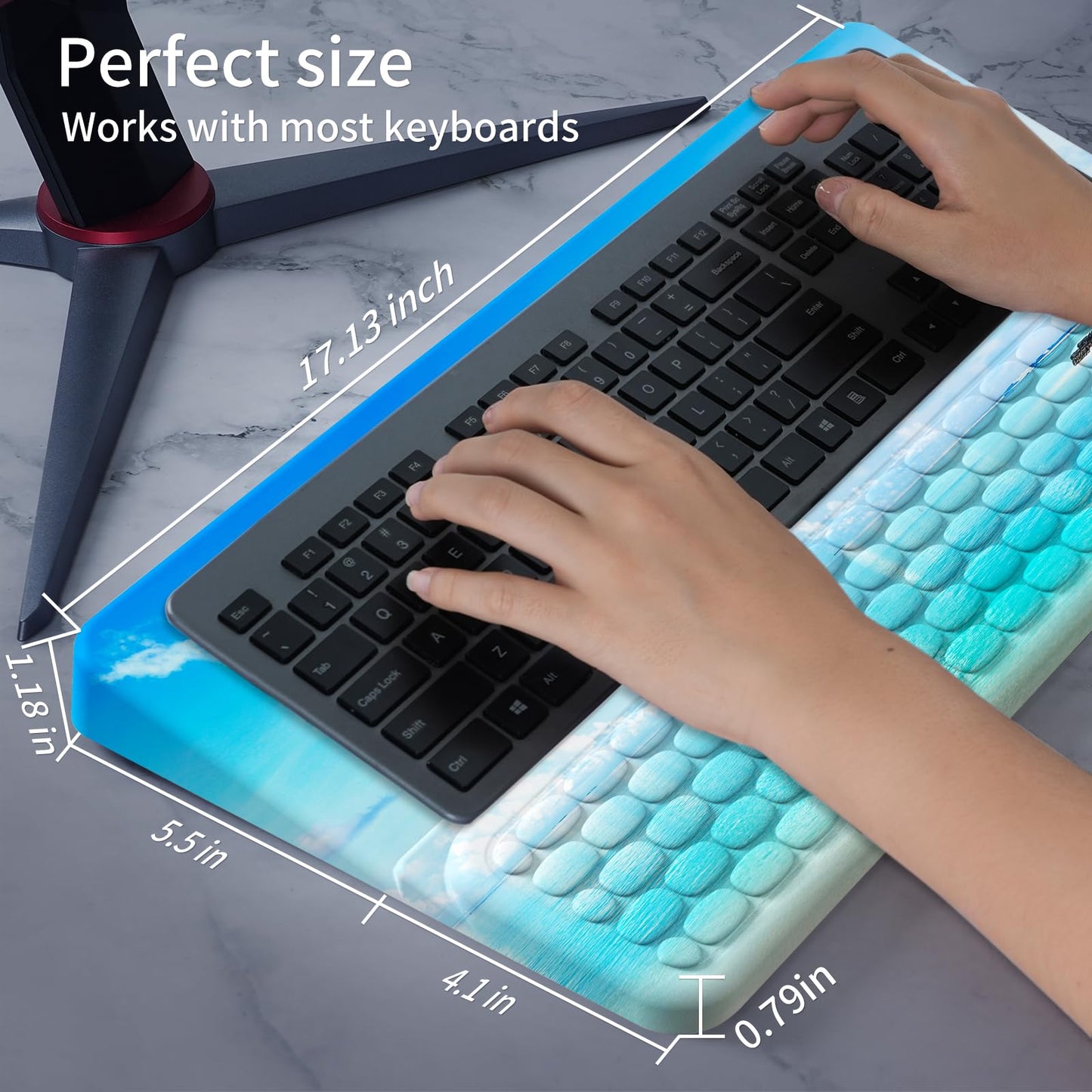 Wrist Rest for Computer Keyboard, Keyboard Wrist Rest, Ergonomic Keyboards Holder for Easy Typing