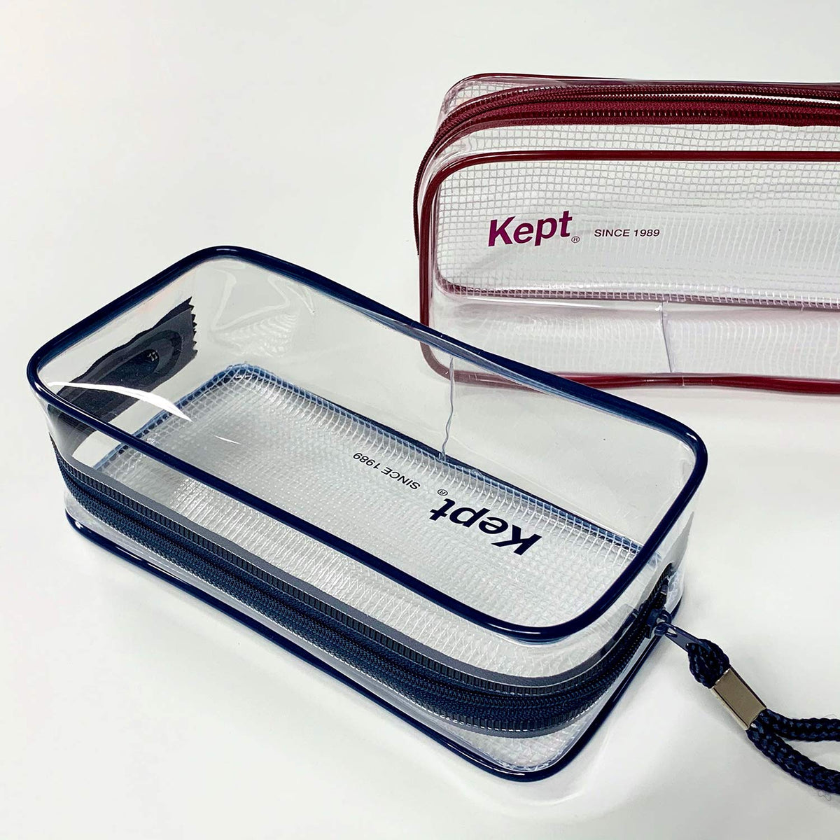 レイメイ藤井 Kept Raymay KPF902K Fujii Pencil Case, Clear Pen Pouch, Navy