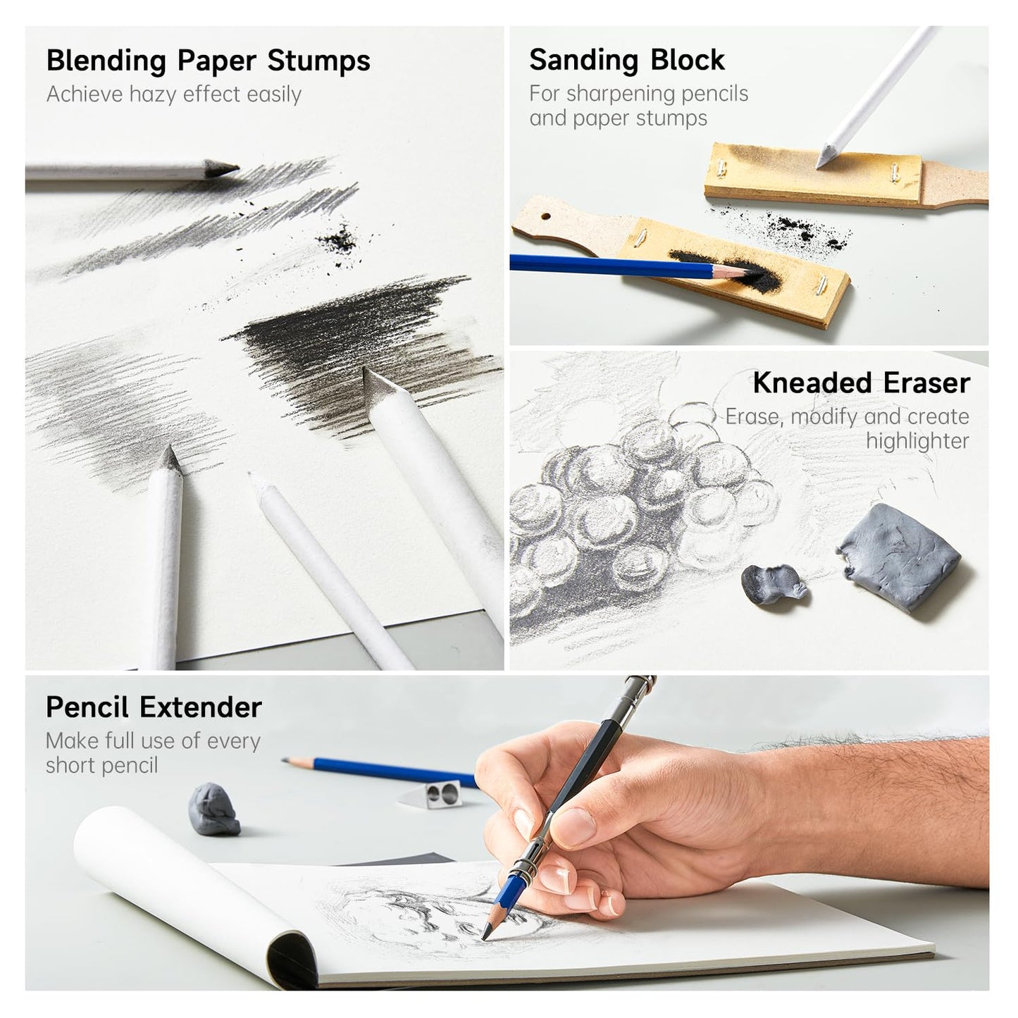 Shuttle Art 103 PCS Drawing Kit, Professional Drawing Supplies with Sketch, Charcoal, Colored
