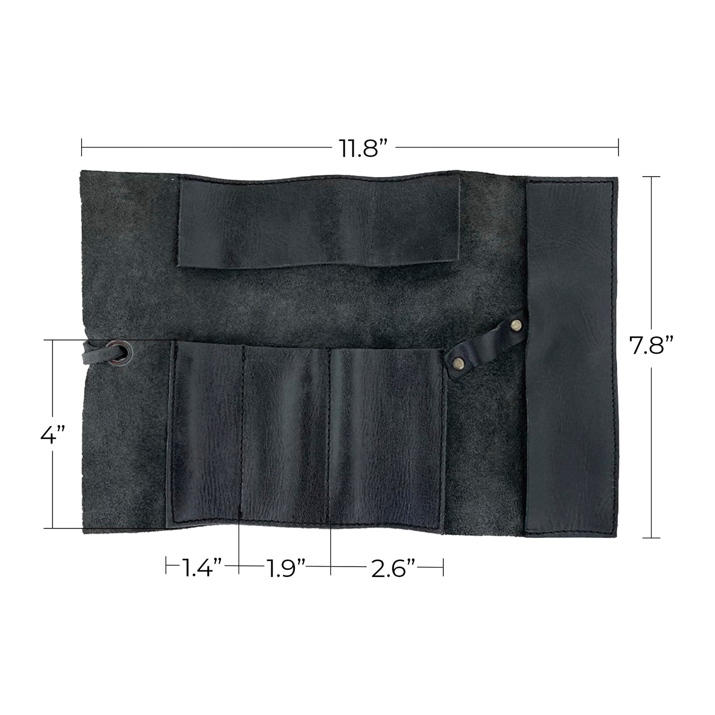 Hide & Drink, Rustic Pencil Roll Pouch, Multi-Purpose Storage Wrap for Scissors, Earphones