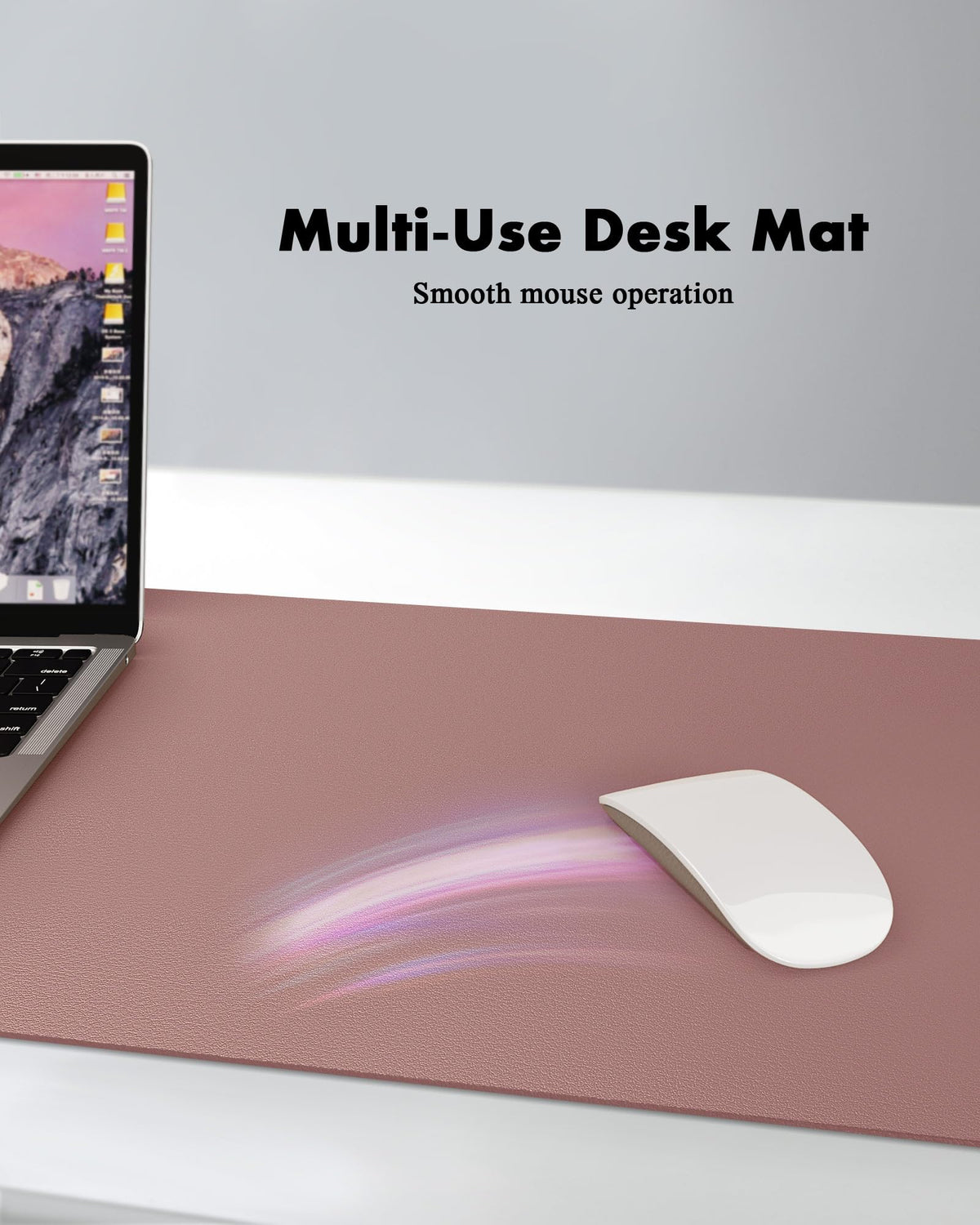 YSAGi Double-Sided Desk Pad, 35.4"x17" Leather Desk Mat, Eco Cork Desk Pad Protector,Large Mouse