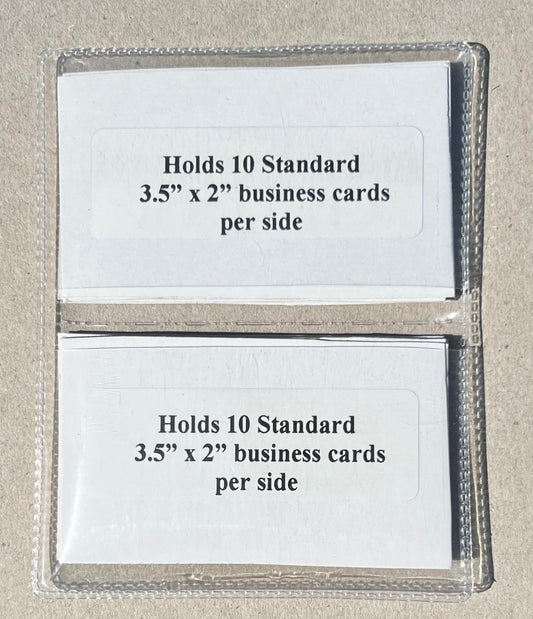 StoreSMART - Clear Folding Business Card Holders - 25 Pack - Polypropylene Plastic (RPP2915C-25)