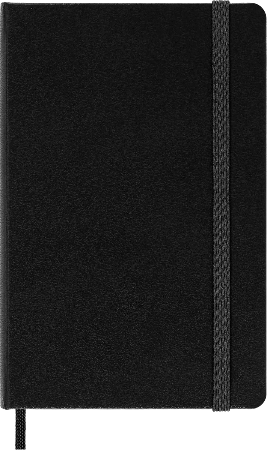 Moleskine Classic Collection Hard Cover Notebook, 1-Subject, Dotted Rule, Black Cover, 5.5 x 3.5