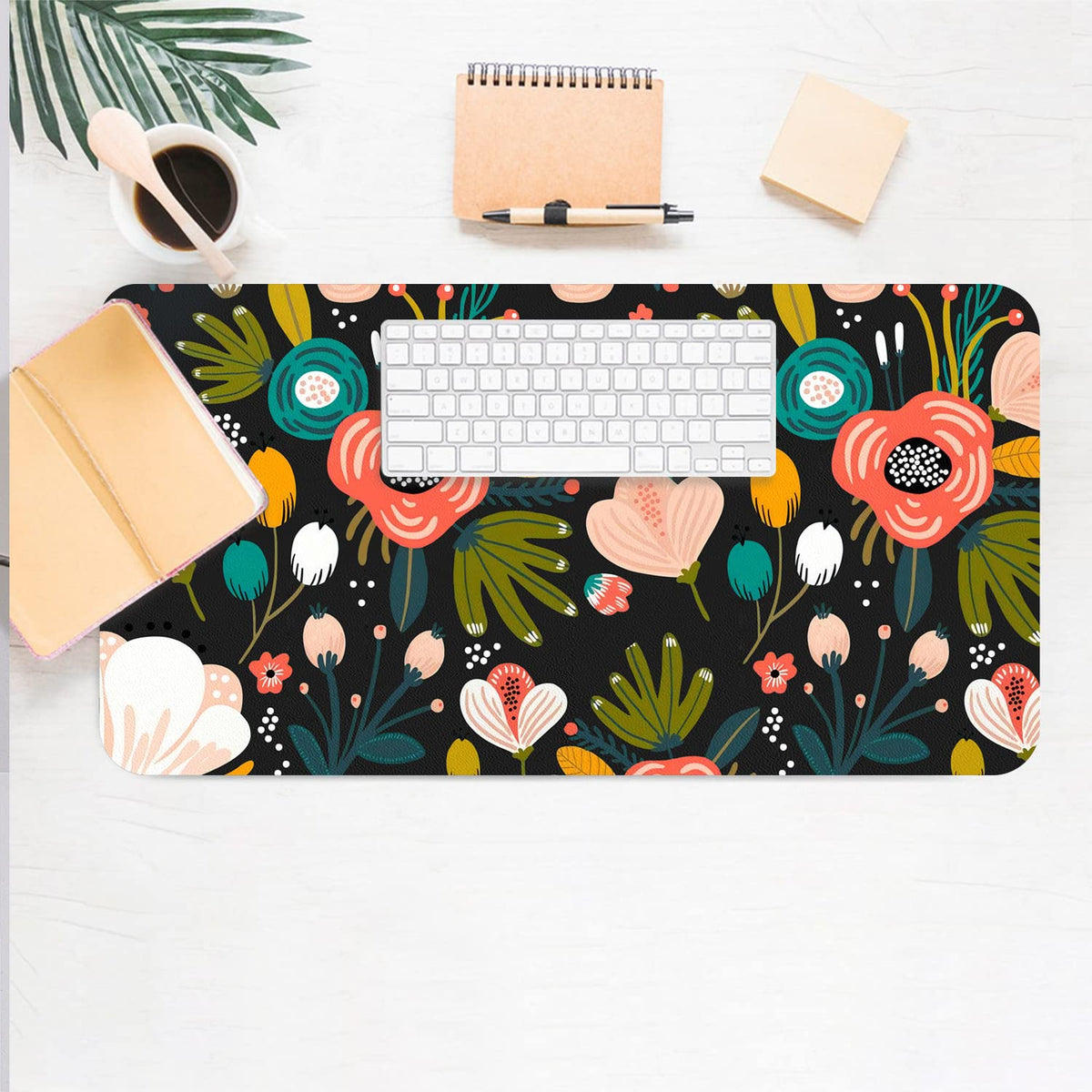 Desk Mat Large Protector Pad 23.6" ×11.8", Non-Slip PU Leather Desk Blotter, Waterproof Mouse Pad