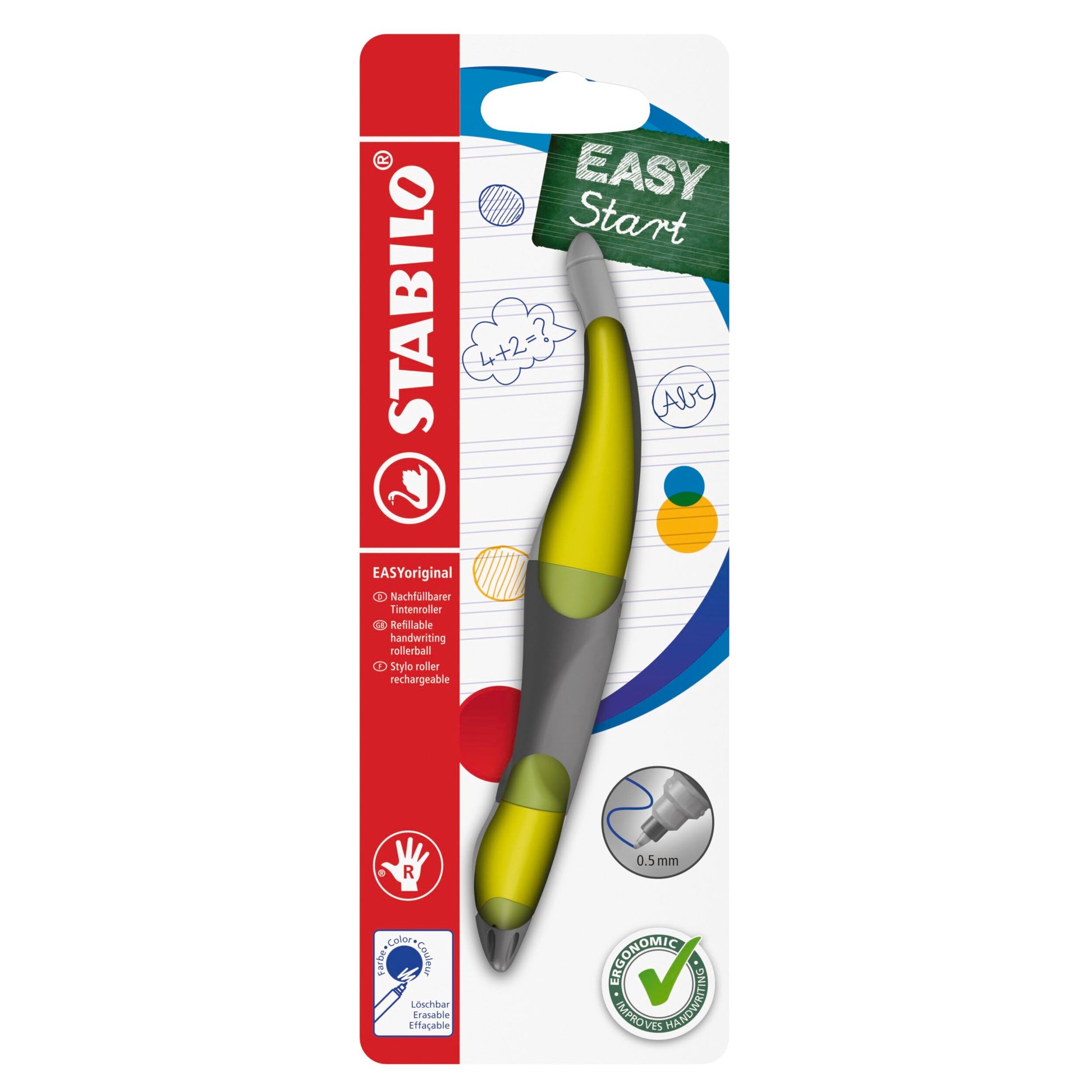 Ergonomic Rollerball - STABILO EASYoriginal - Right-Handed - Lime/Green