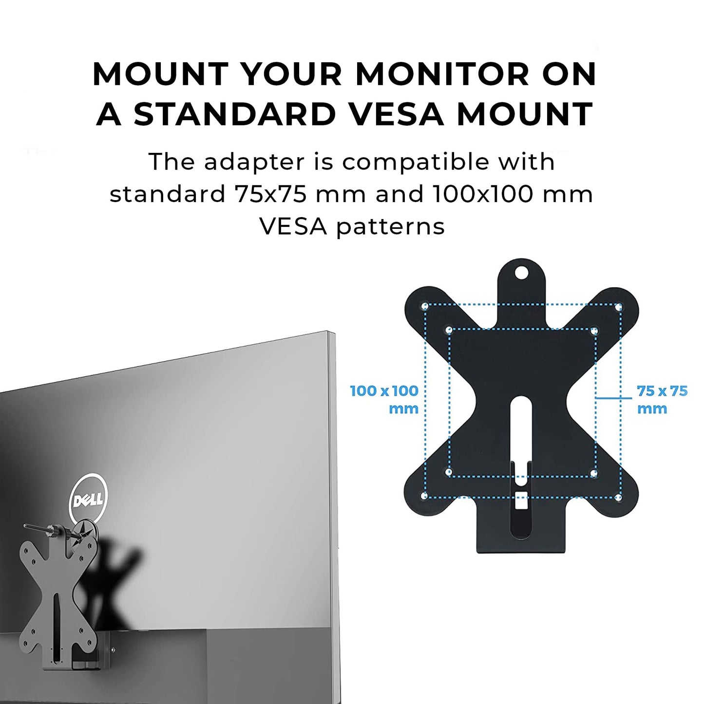HumanCentric VESA Mount Adapter Compatible with Dell Monitors & More