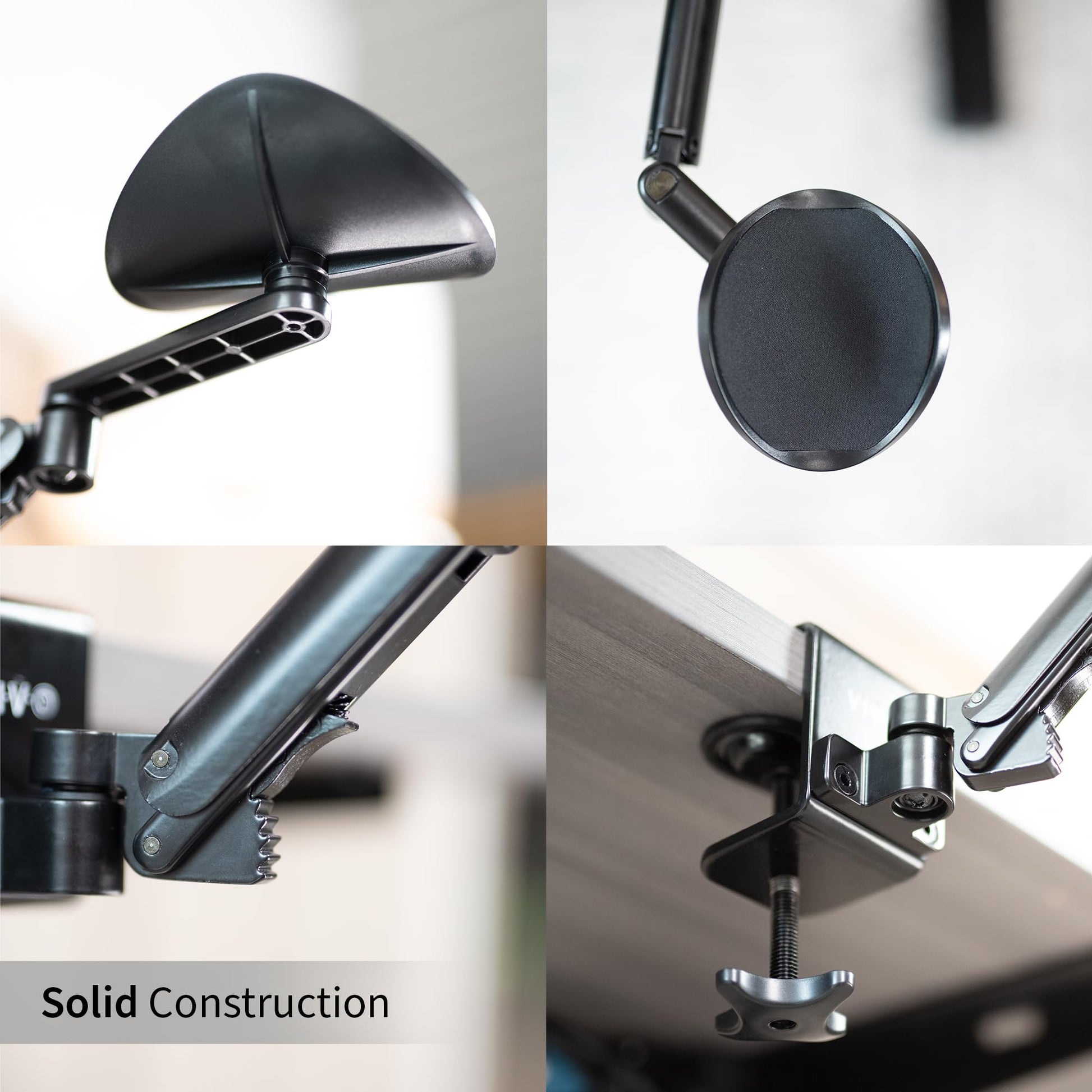 VIVO Black Clamp-on Adjustable Arm Rest, MOUNT-ARM01