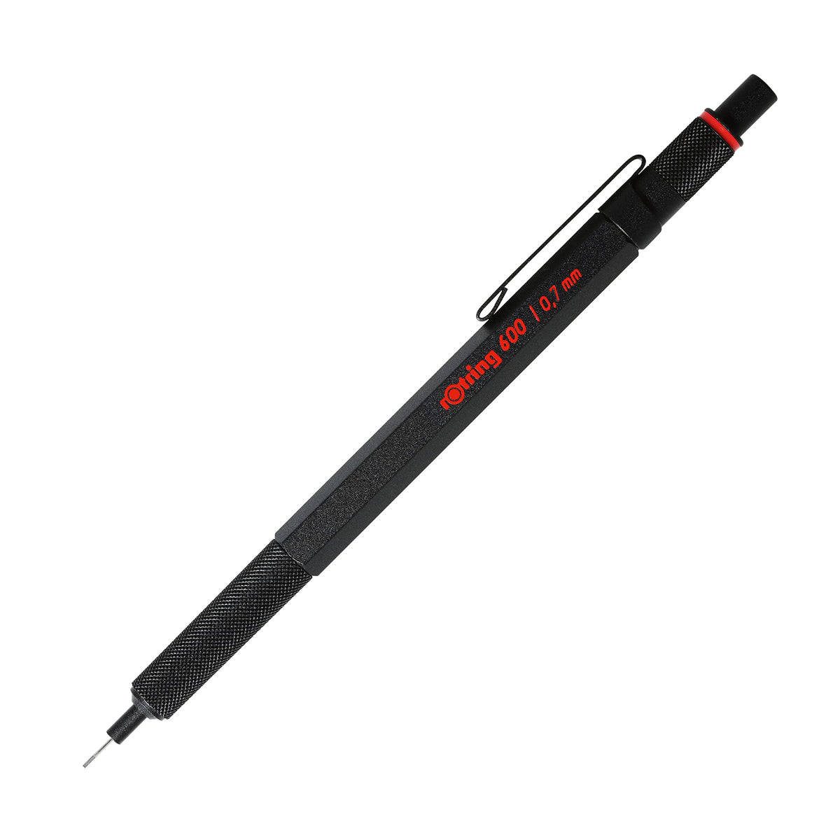 Rotring 600 Full-Metal Body Mechanical Pencil, 0.7mm, Black - For Precise Ruler-Based Drawing
