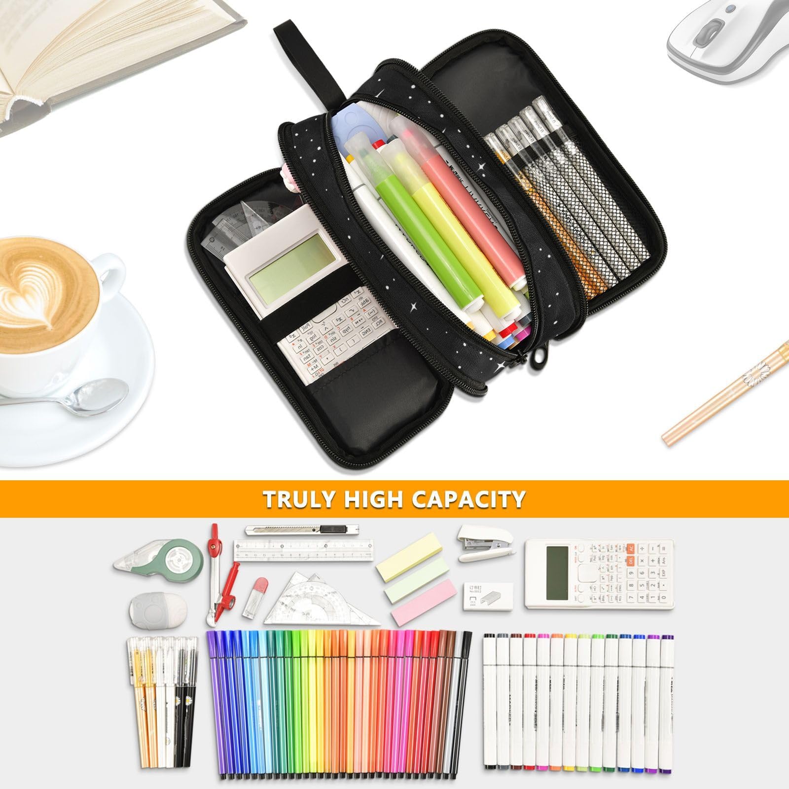 XUWU Mushroom Large Capacity Pencil Case Pencil Pouch Pen Box