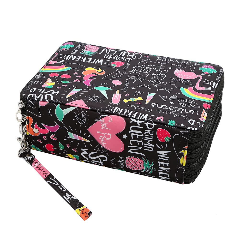 Lbxgap 184 Slots Pencil Case Organizer w/Removal Handle Strap