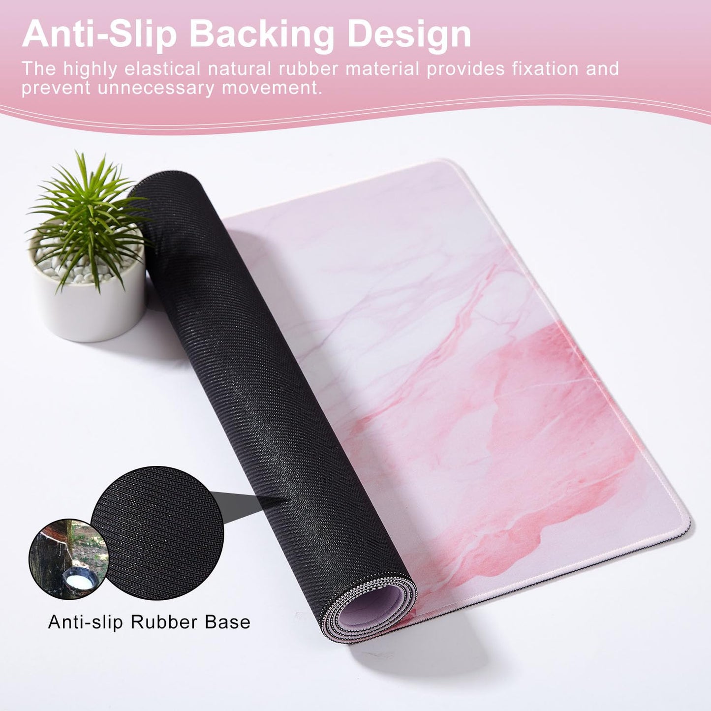 DOBAOJIA Marble Mouse Pad, Mouse and Keyboard Combo Pad XXXL 35.4” x 15.8”