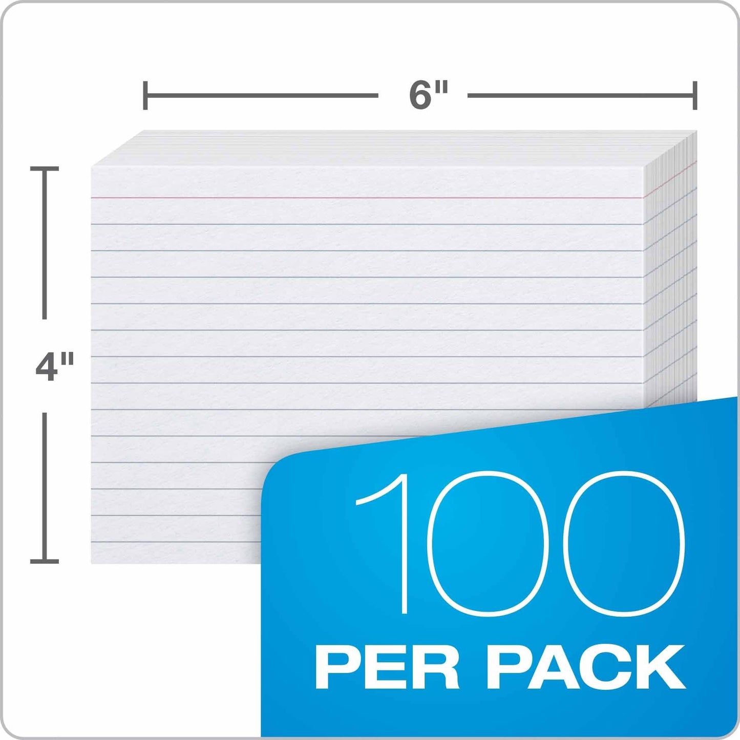 Oxford 41 (1000 PK) Ruled Index Cards, 4" x 6", White, 1,000 Cards (10 Packs of 100) (41)