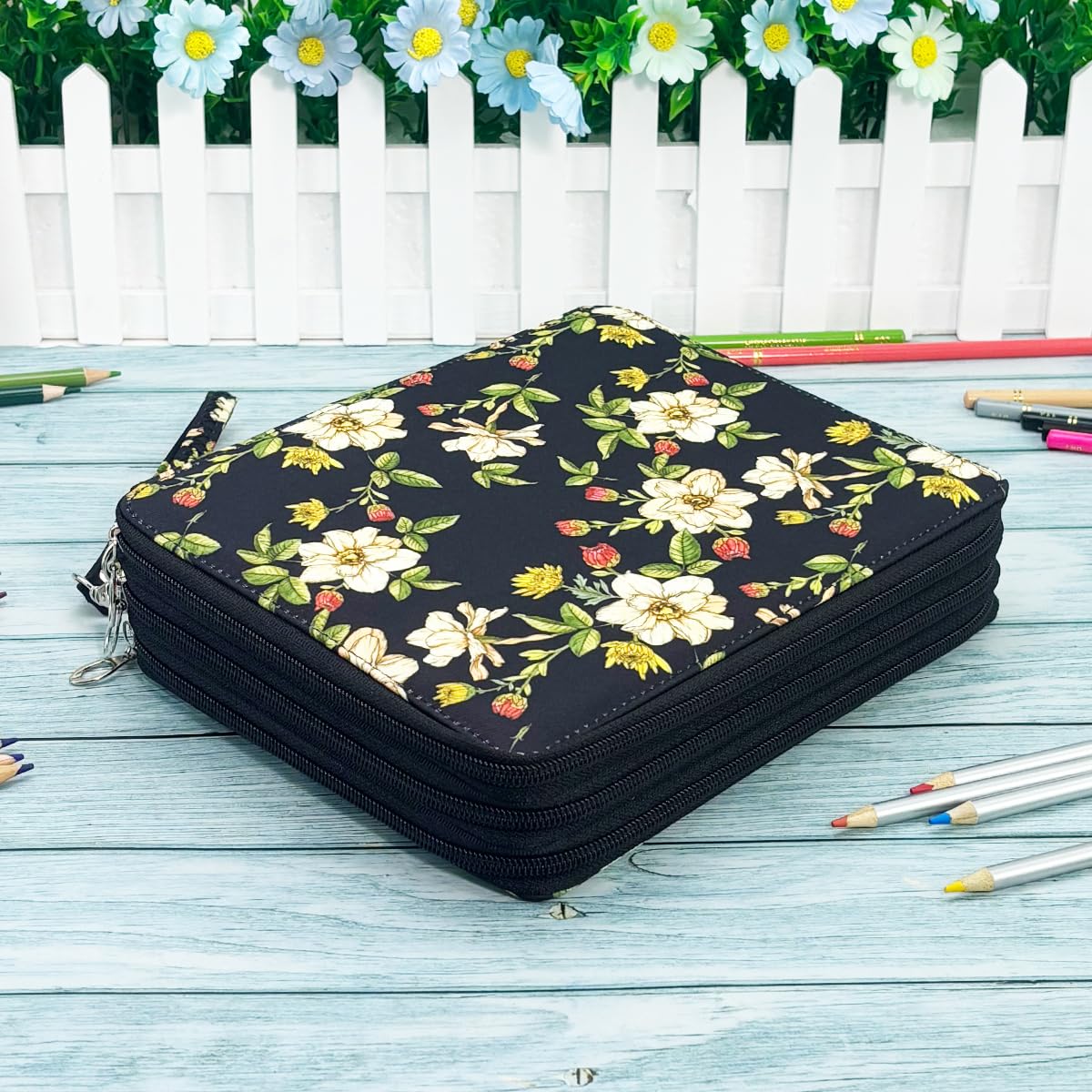 YOUNGCOL 120 Slots Colored Pencil Case Color Pencil Organizer Storage Large Capacity Pencil Case