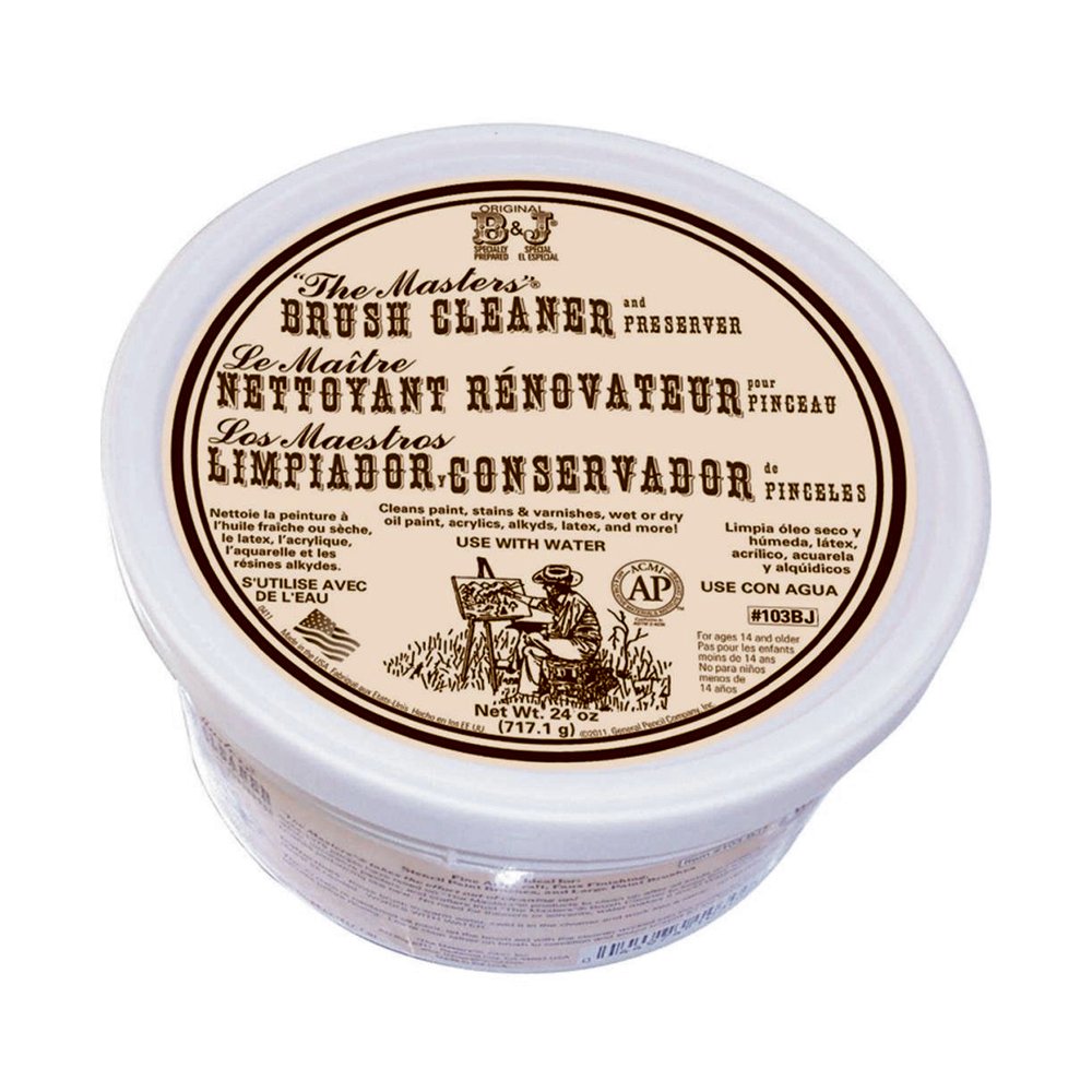 General Pencil 103-BJ The Masters Brush Cleaner and Preserver Tub, 24-Ounce